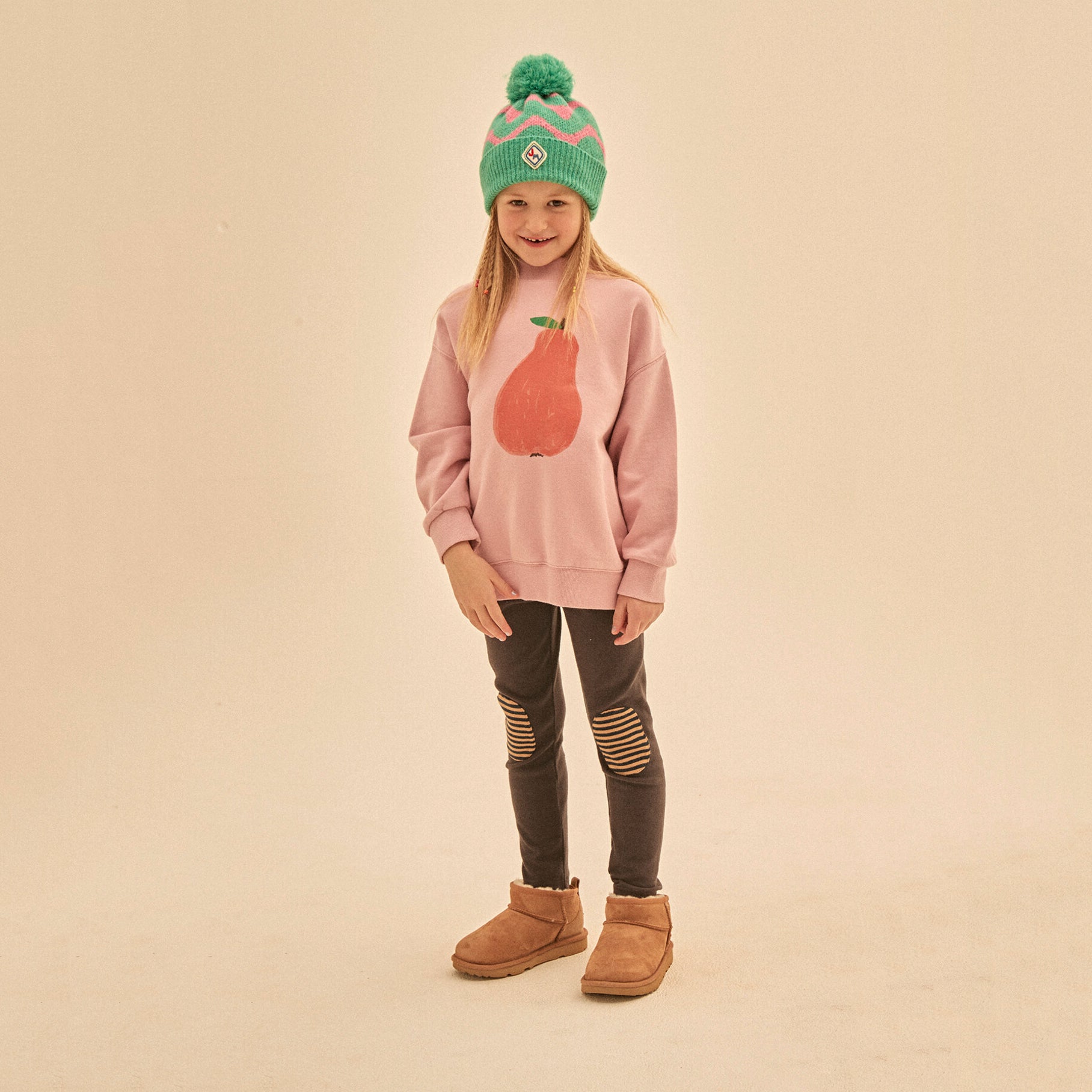 Boys & Girls Pink Printed Cotton Sweatshirt