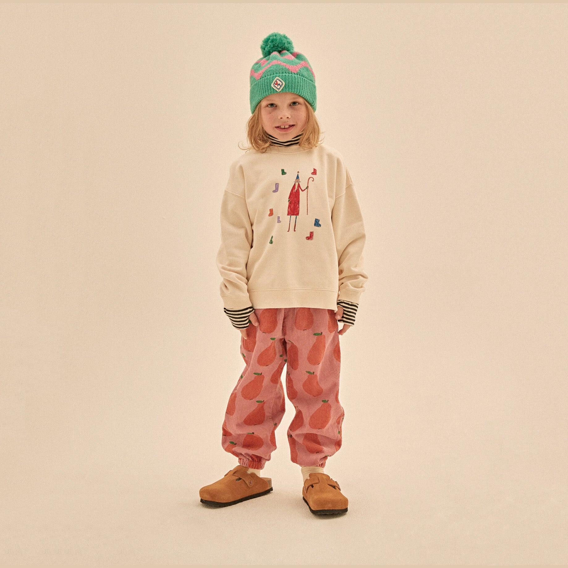 Boys & Girls White Printed Cotton Sweatshirt
