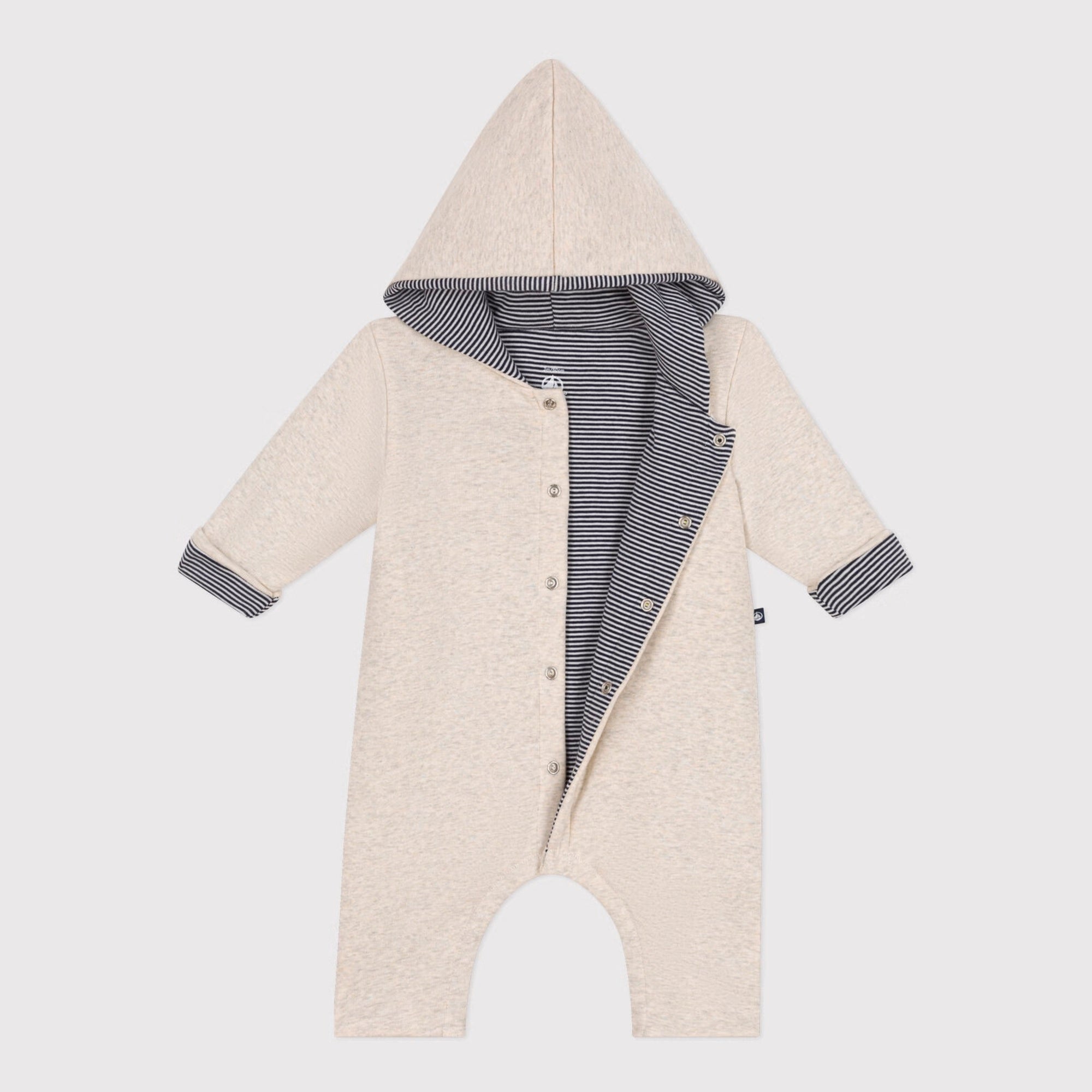 Baby Boys & Girls Beige Padded Babysuit