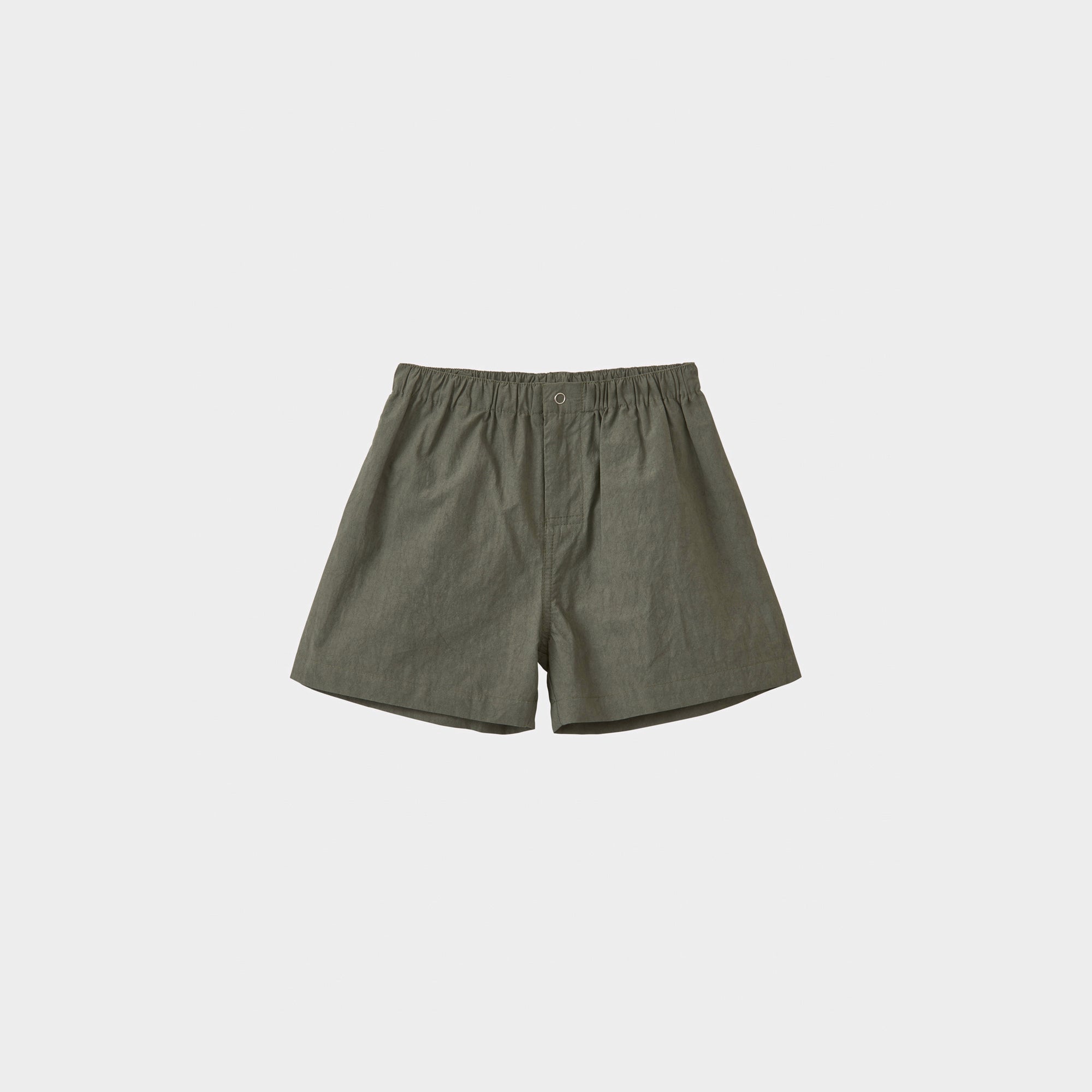 Boys & Girls Dark Green Cotton Shorts