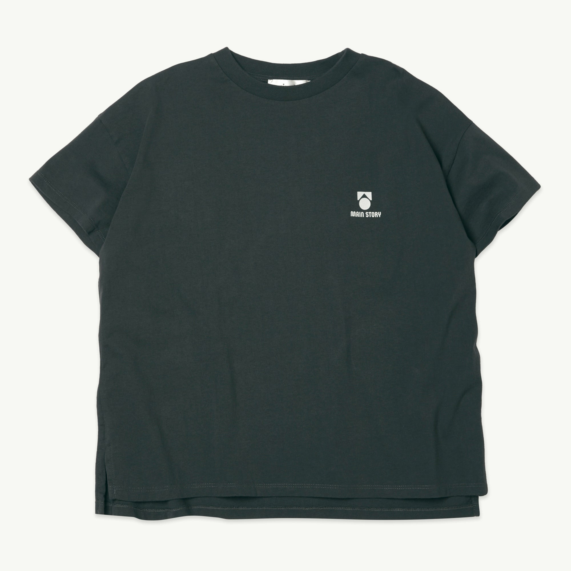 Boys & Girls Dark Grey Cotton T-Shirt