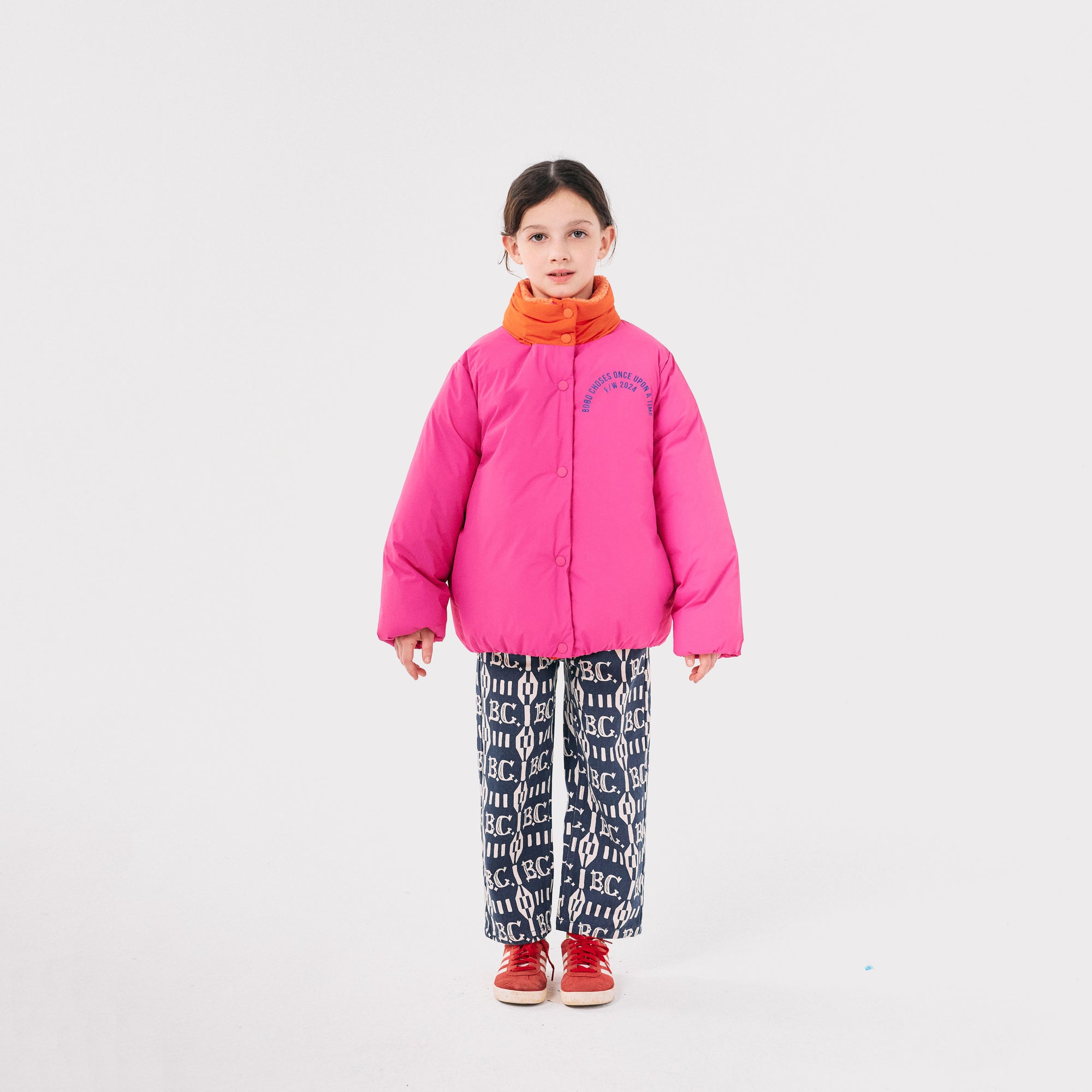 Girls Fluo Pink Padded Jacket