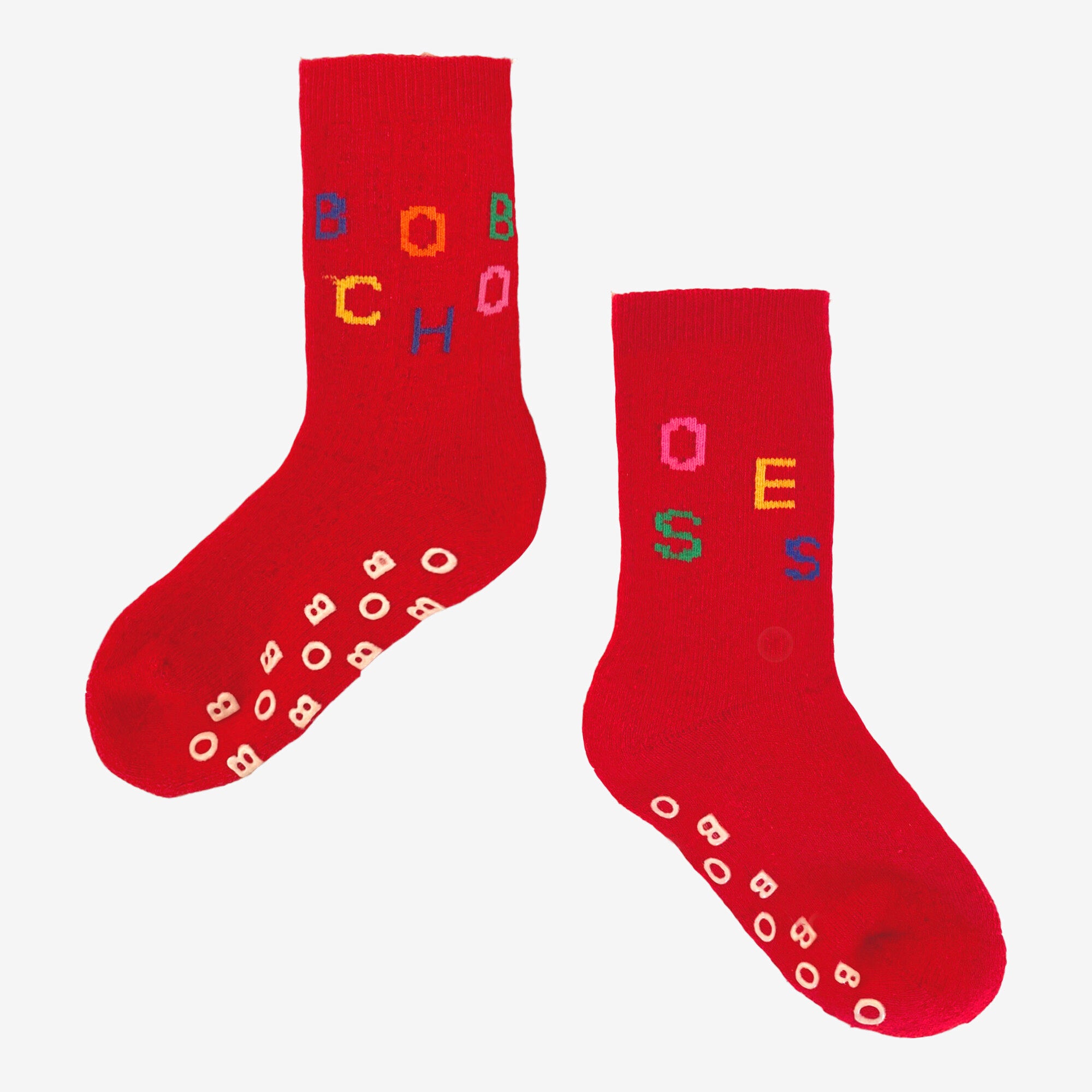 Boys & Girls Red Logo Cotton Socks