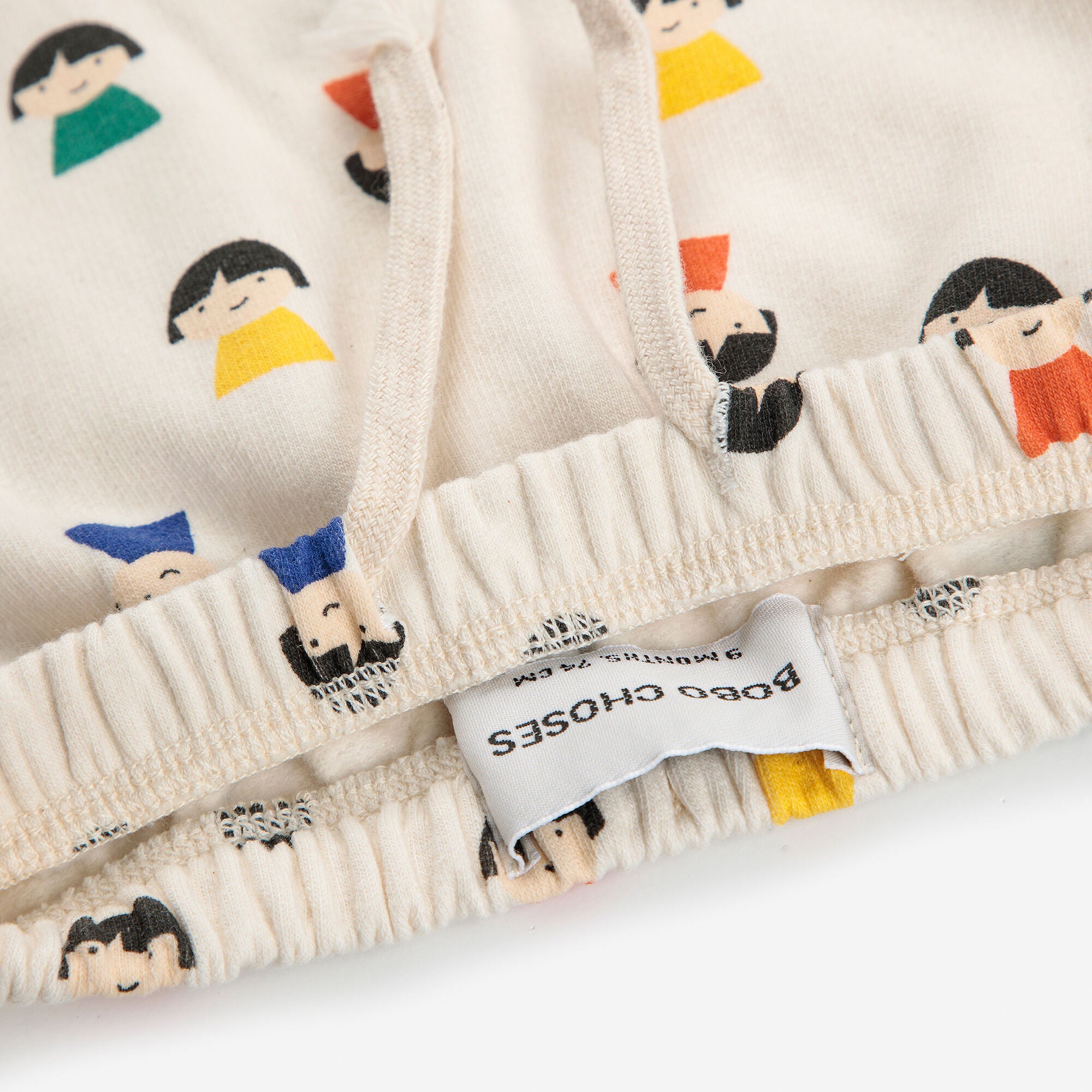 Baby Boys & Girls White Printed Cotton Trousers