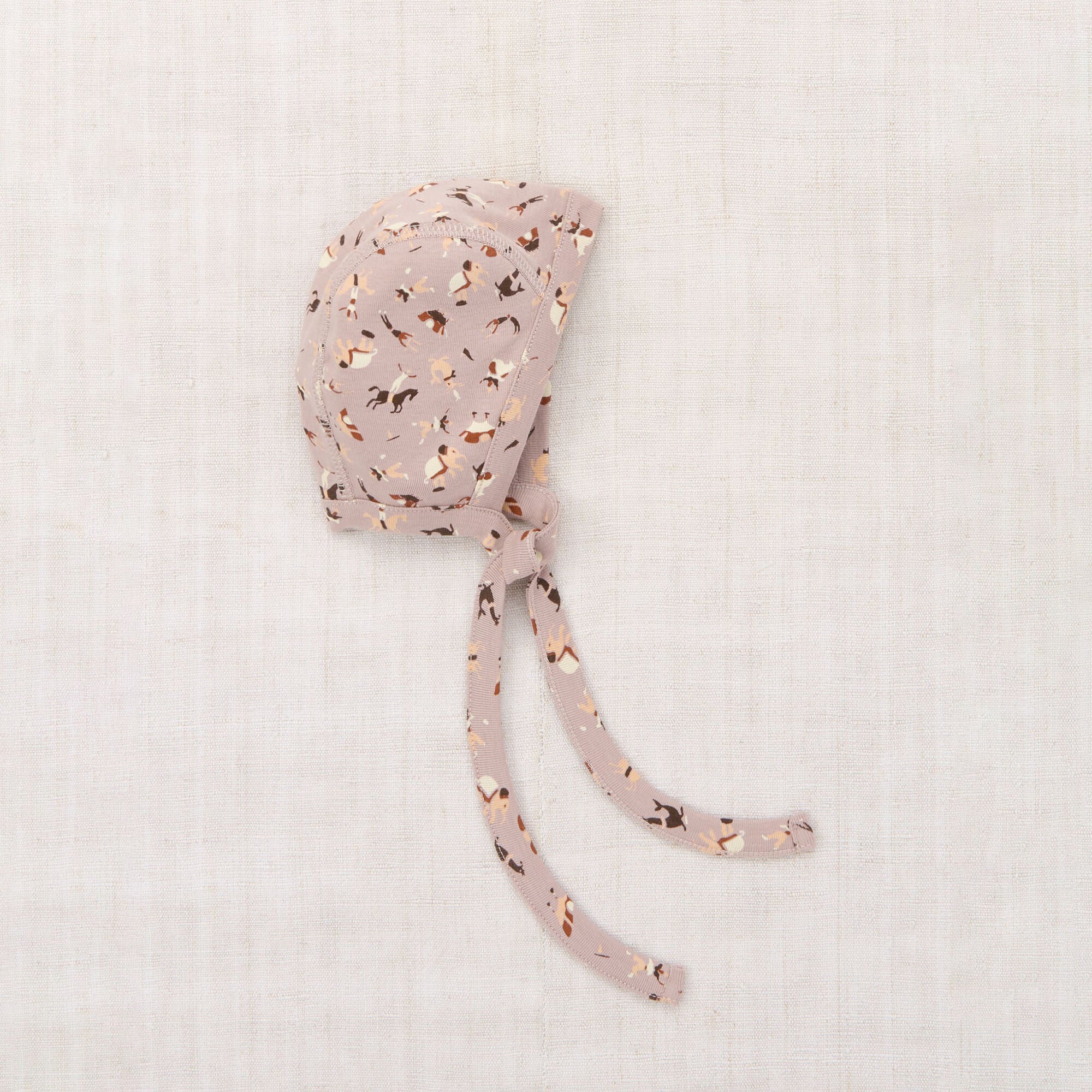 Baby Boys & Girls Beige Pink Printed Cotton Hat