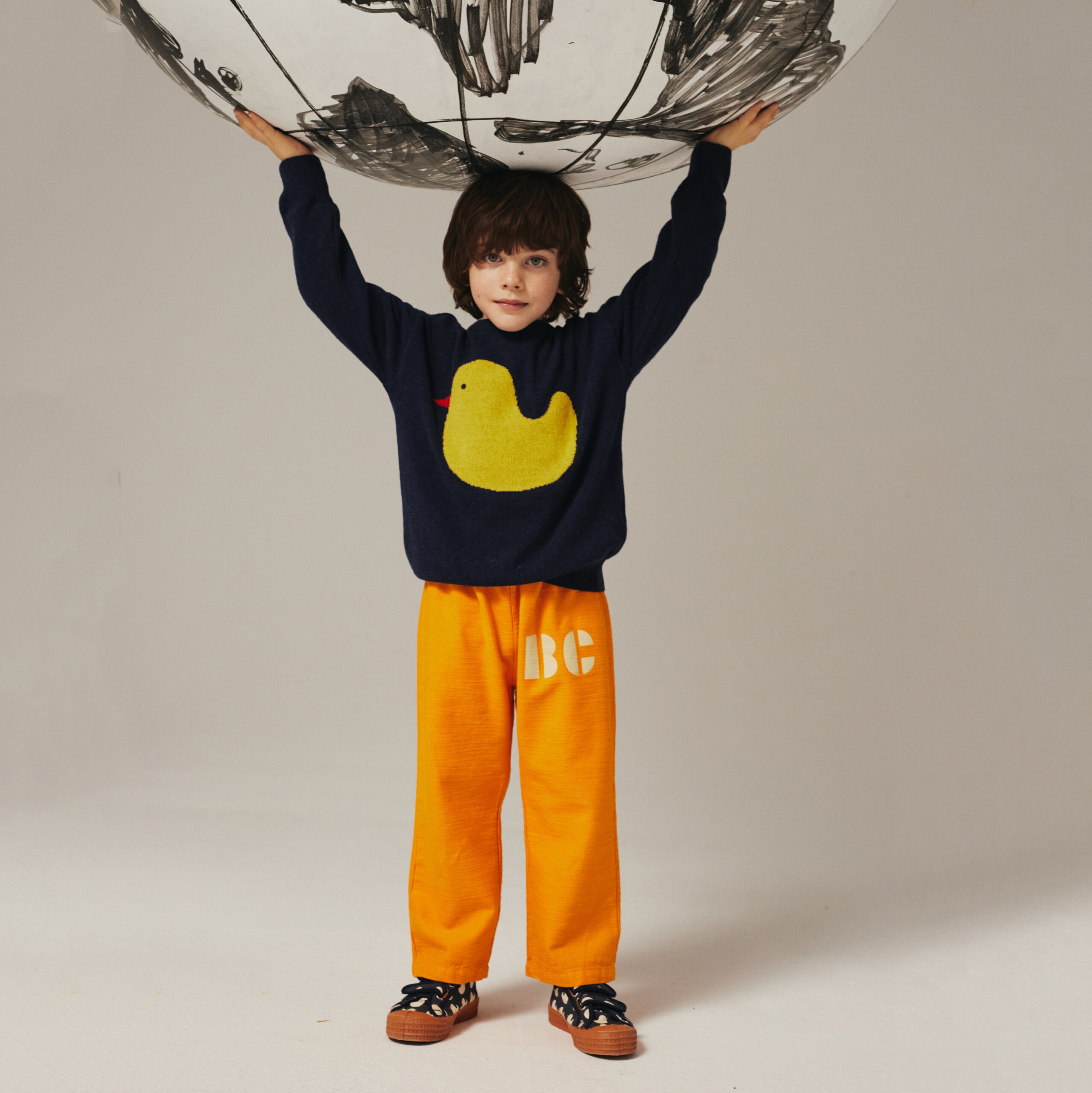 Boys & Girls Navy Duck Wool Sweater
