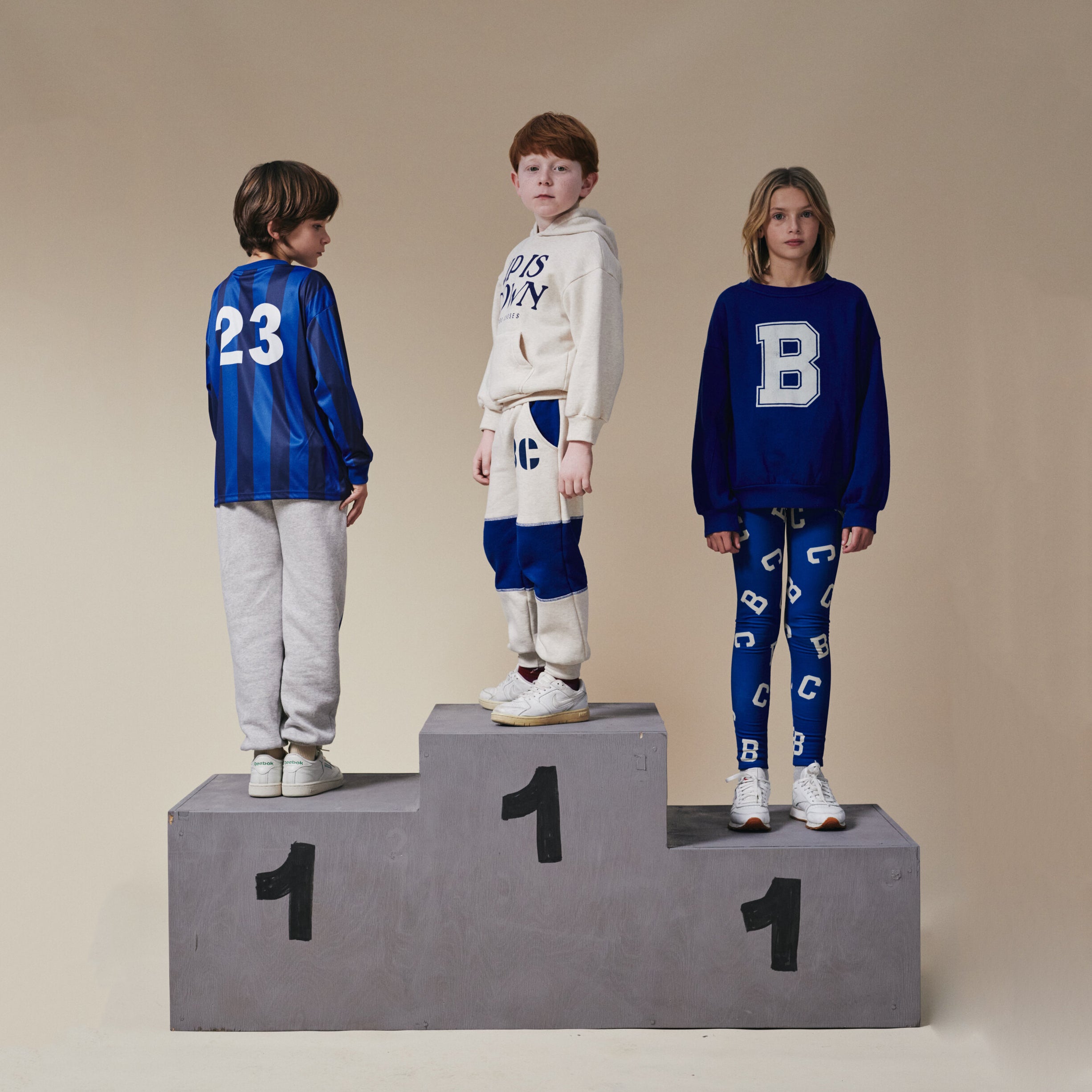 Boys & Girls Blue Logo Cotton Sweatshirt