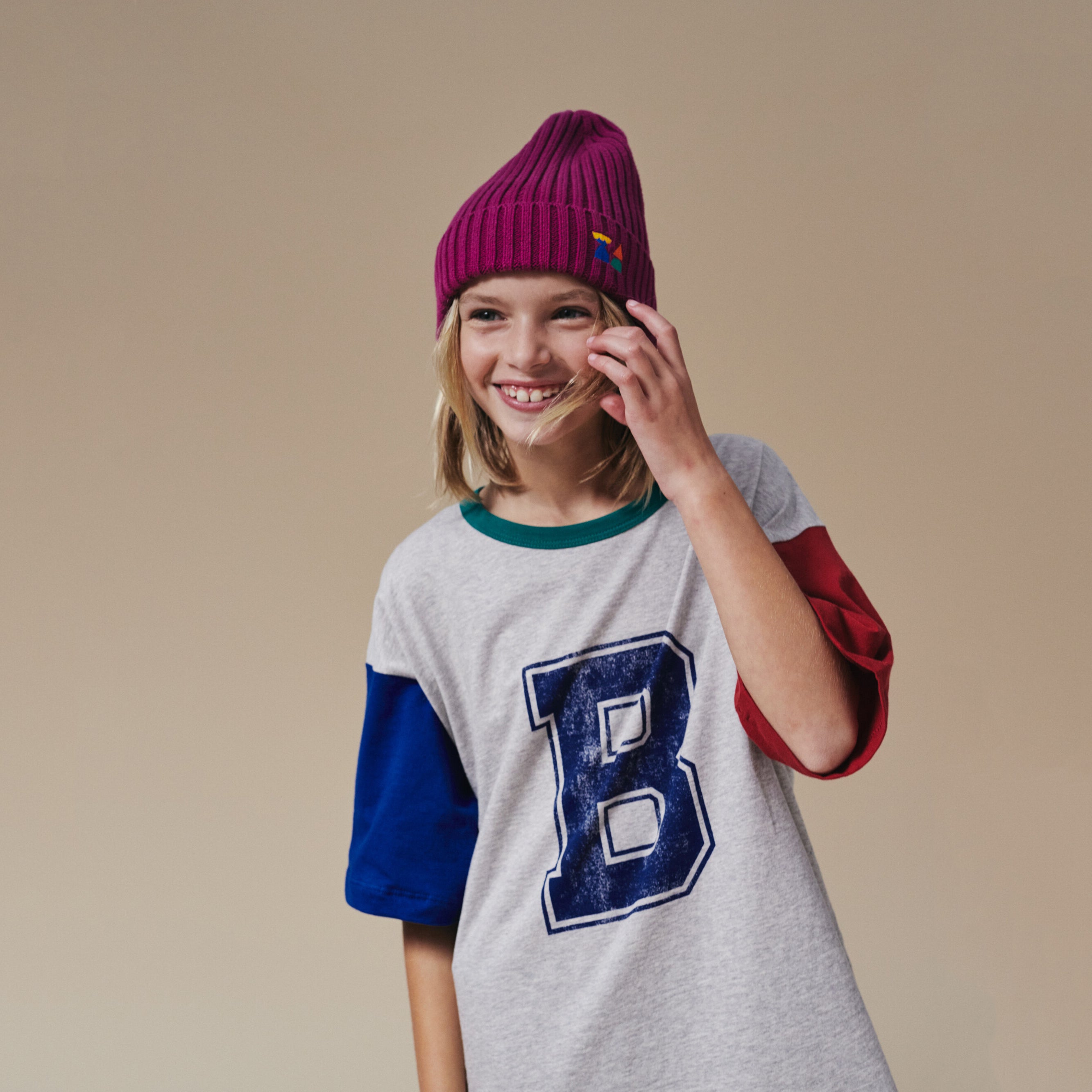 Boys & Girls Grey Logo Cotton T-Shirt