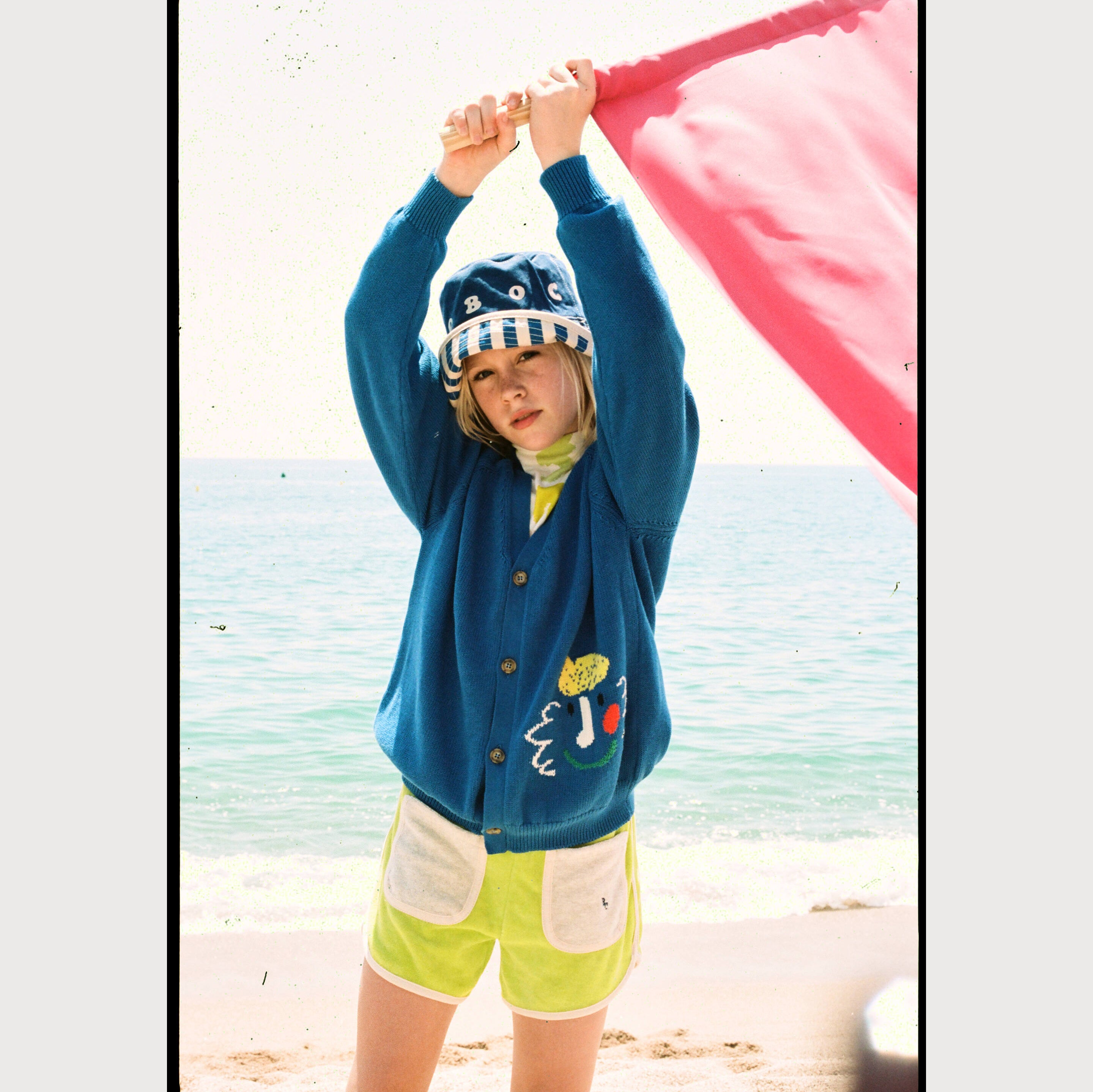 Boys & Girls Green Cotton Shorts