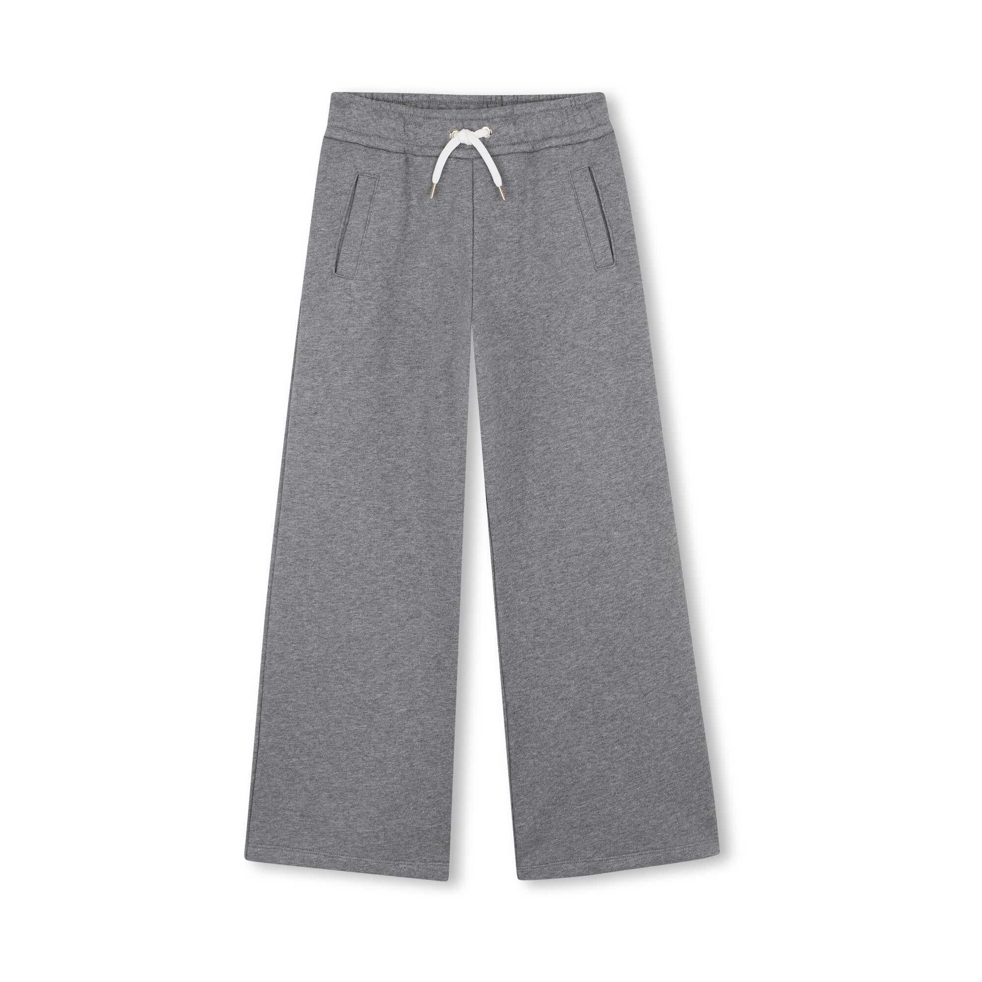 Girls Grey Cotton Trousers