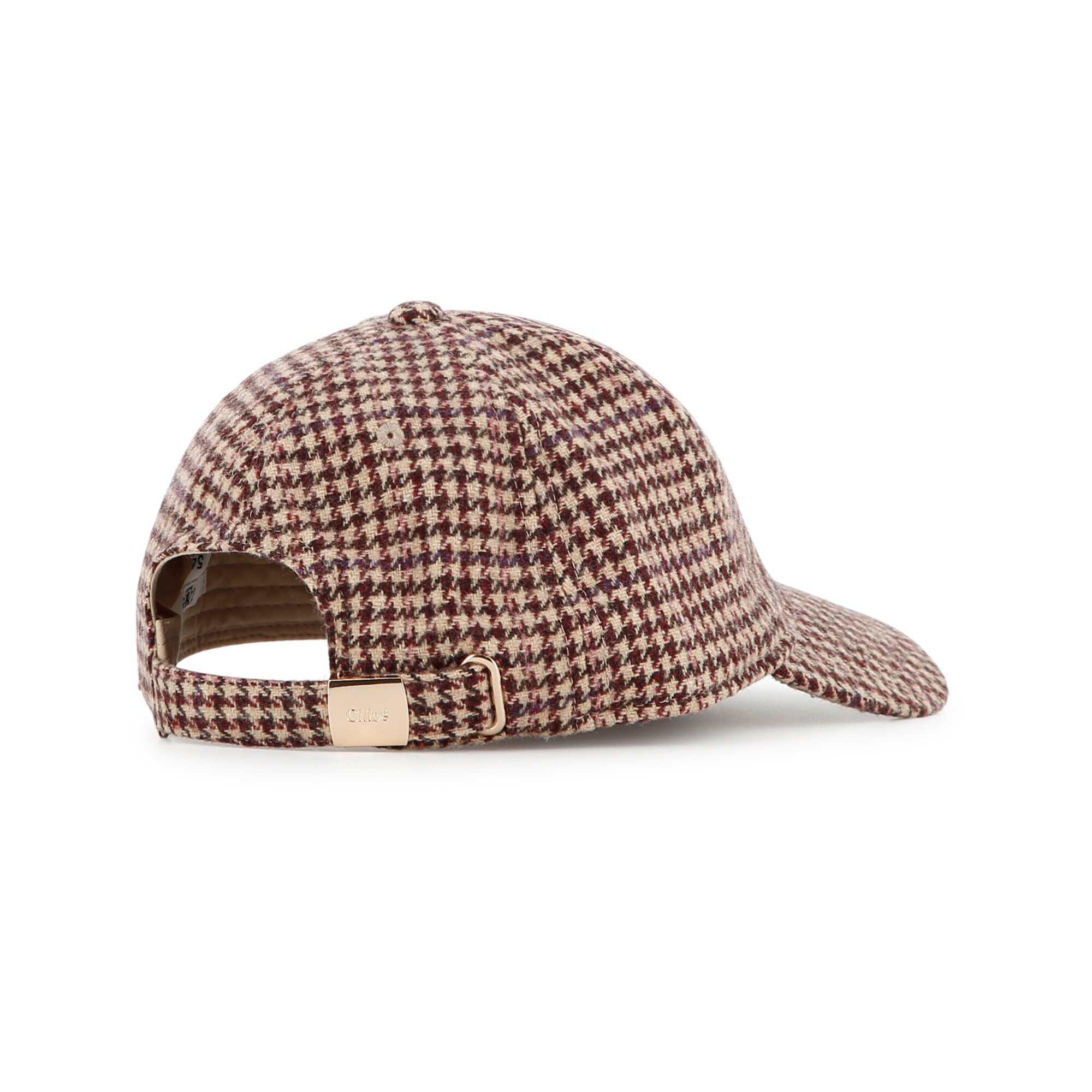 Girls Brown Houndstooth Cap