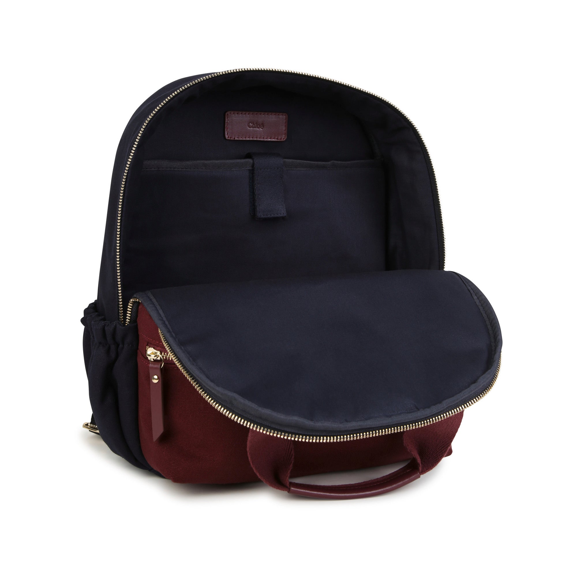 Girls Dark Blue Logo Backpack(W28 x H36 x D12 cm)