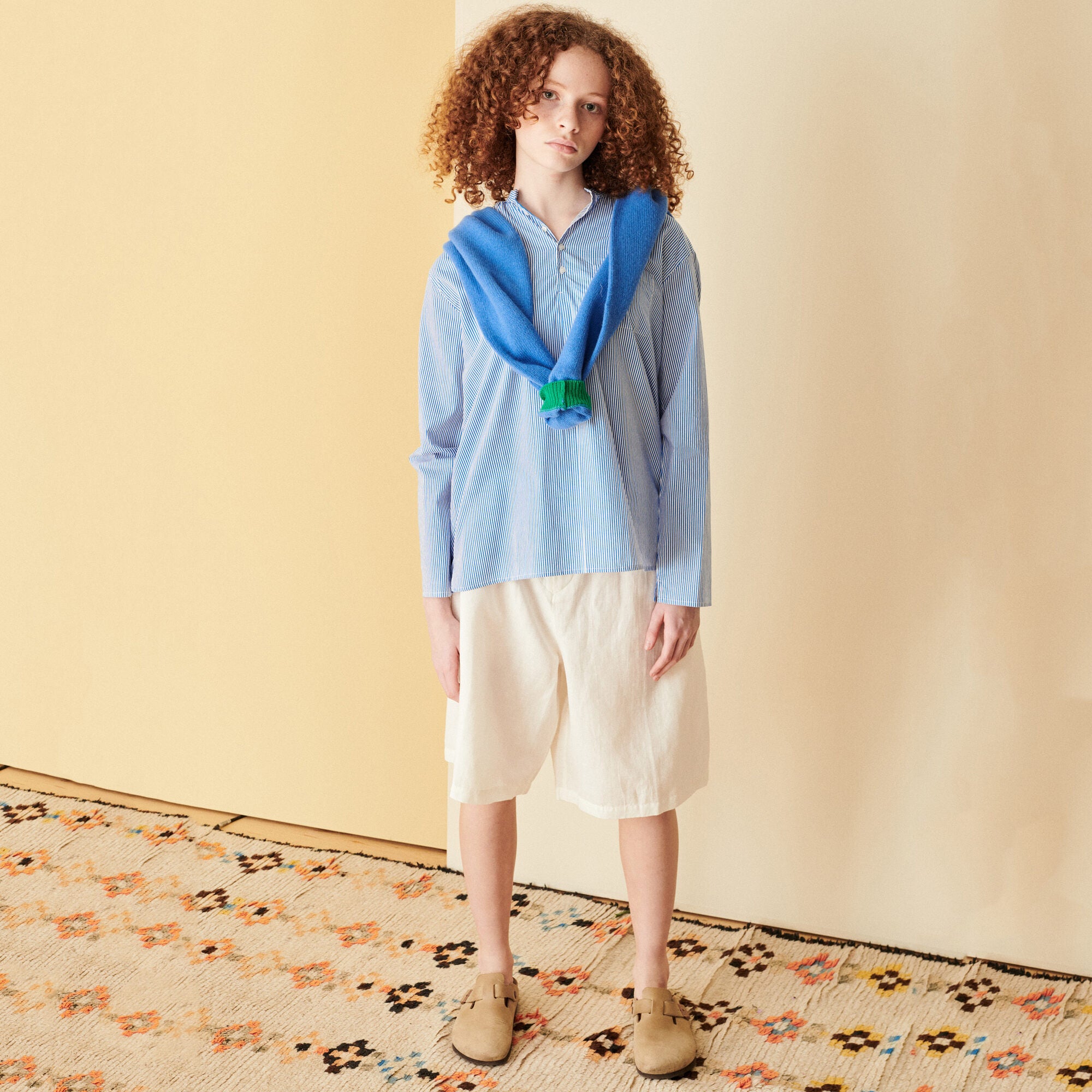 Boys & Girls Blue Stripes Cotton Shirt