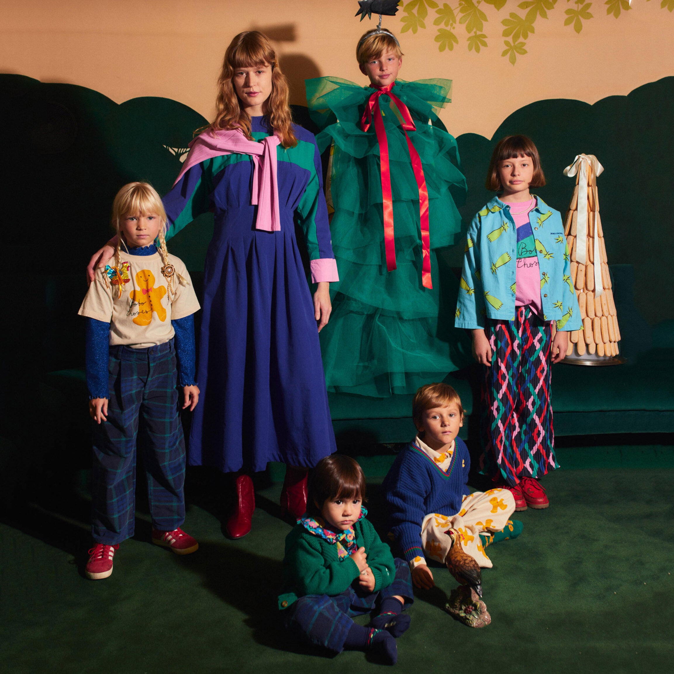 Boys & Girls White Gingerbread Printed Cotton T-Shirt