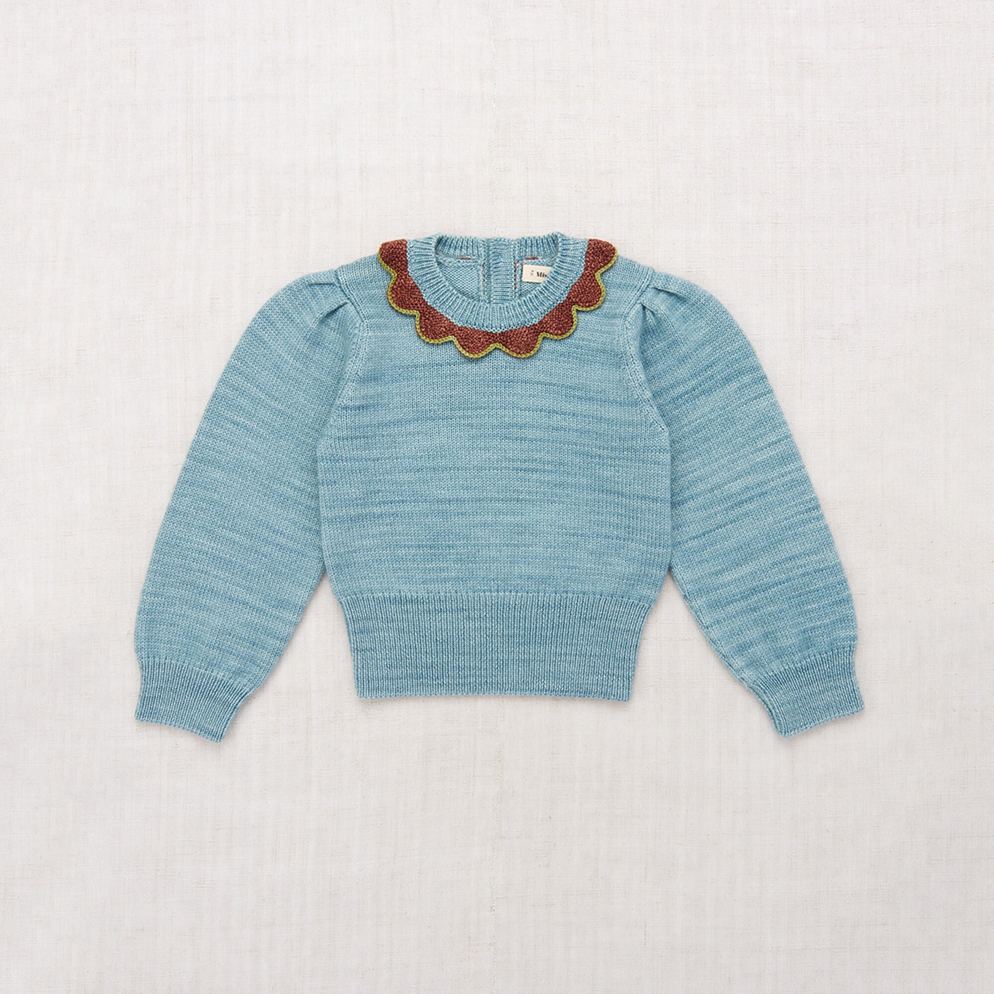 Girls Light Blue Wool Sweater