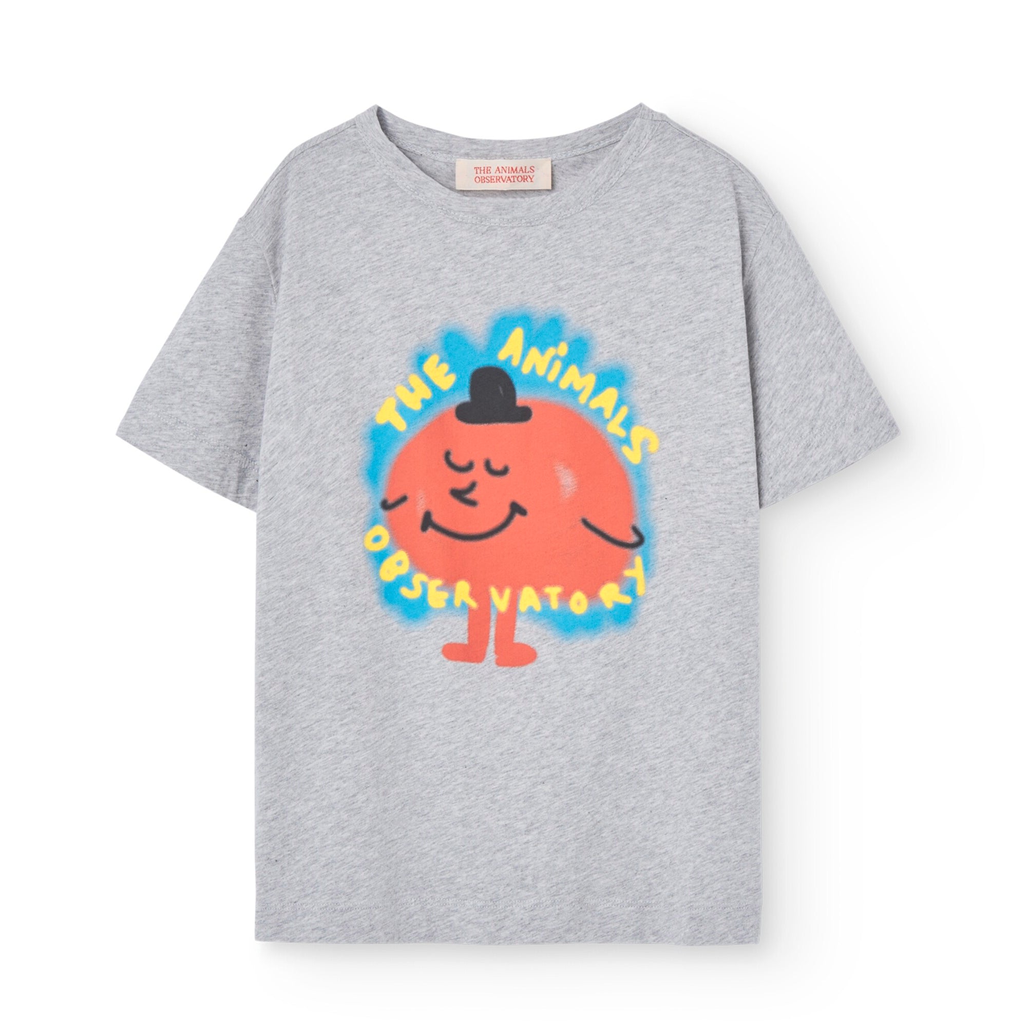 Boys & Girls Grey Printed Cotton T-Shirt