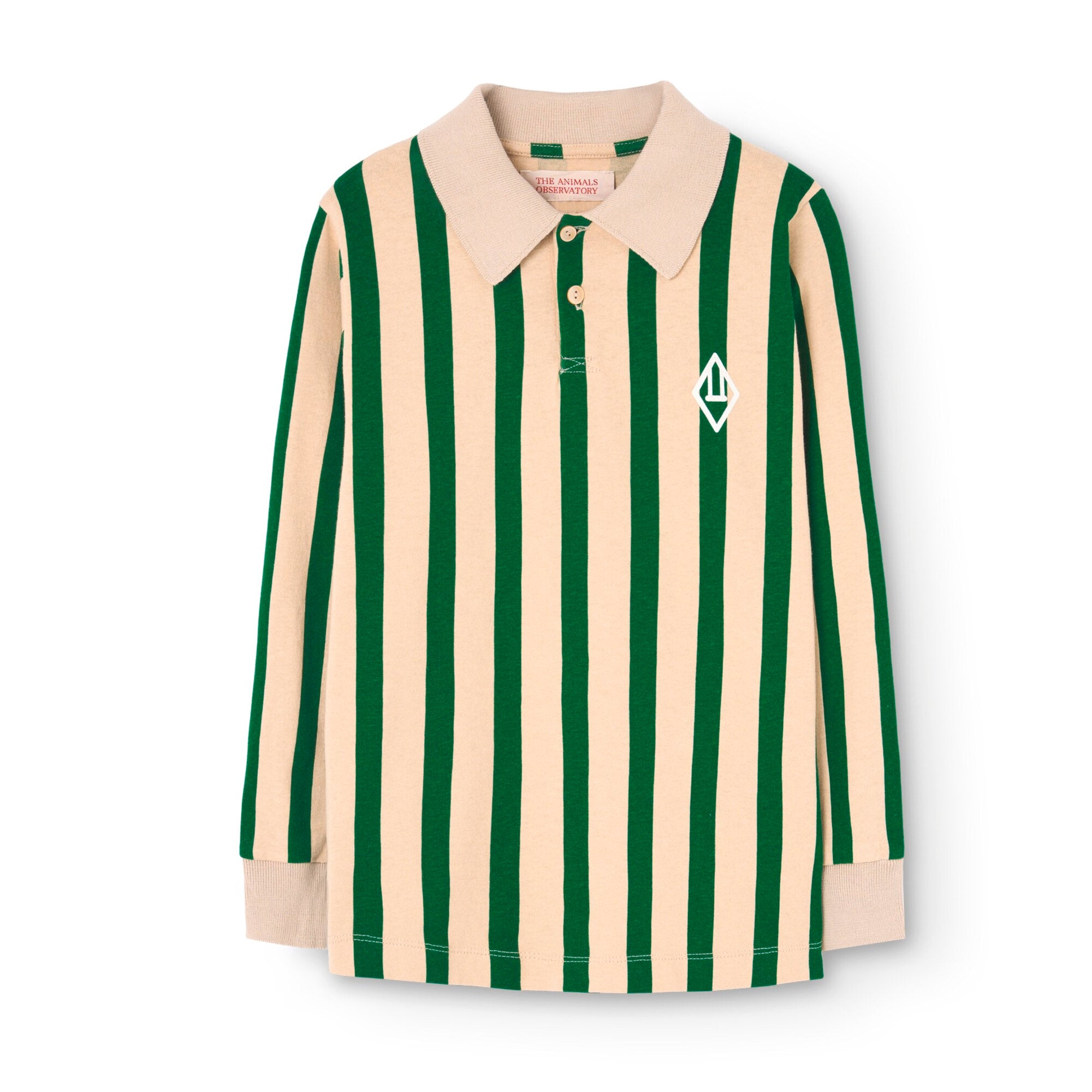 Boys & Girls Green Stripes Cotton Polo Shirt