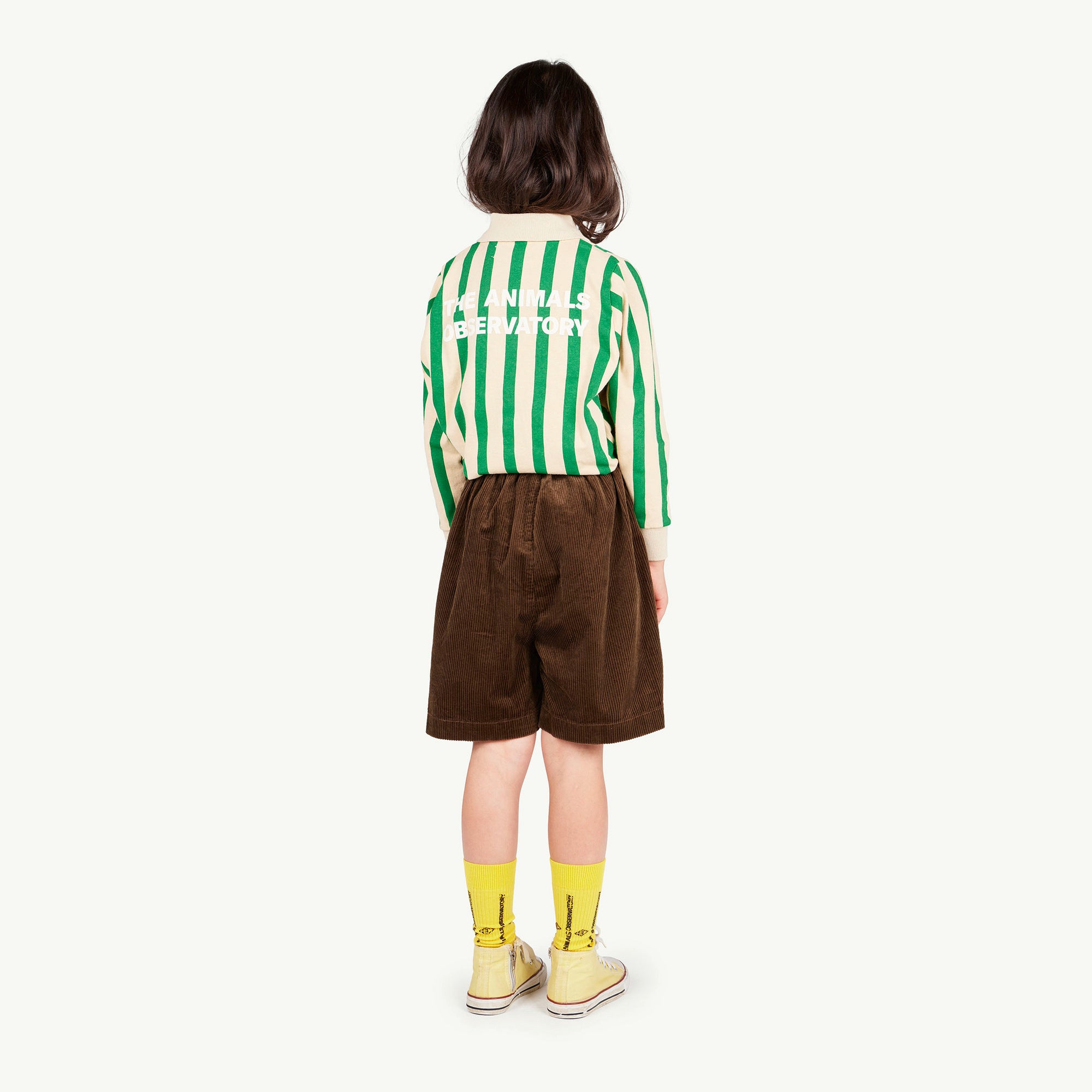 Boys & Girls Green Stripes Cotton Polo Shirt