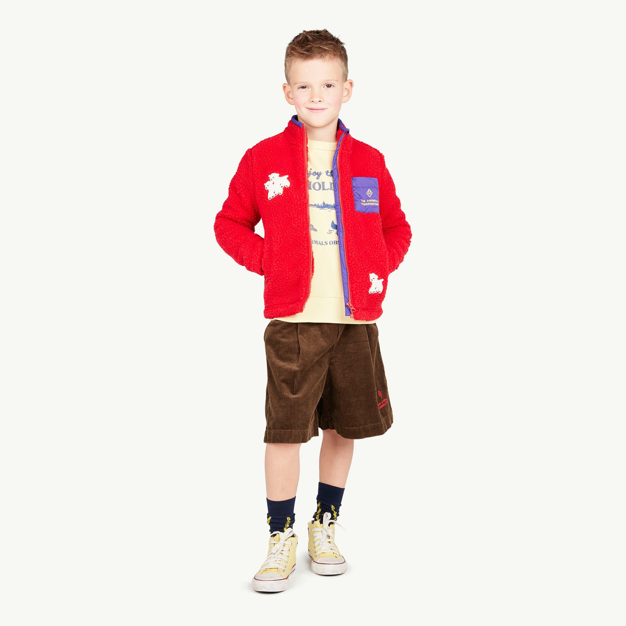 Boys & Girls Red Sherpa Jacket