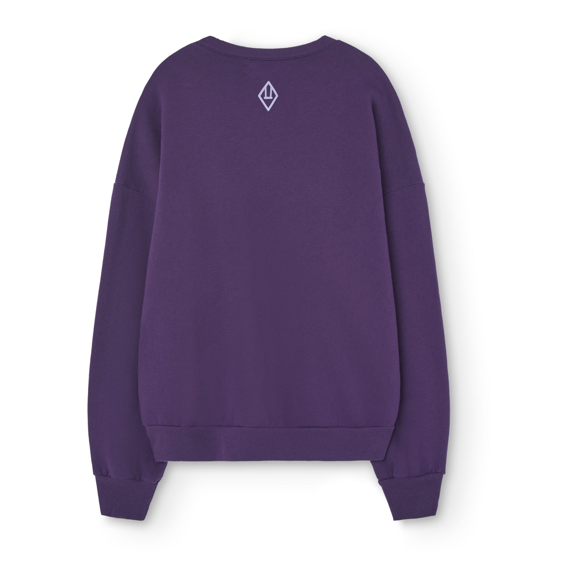 Women Dark Purple Logo Cotton Sweatshirt