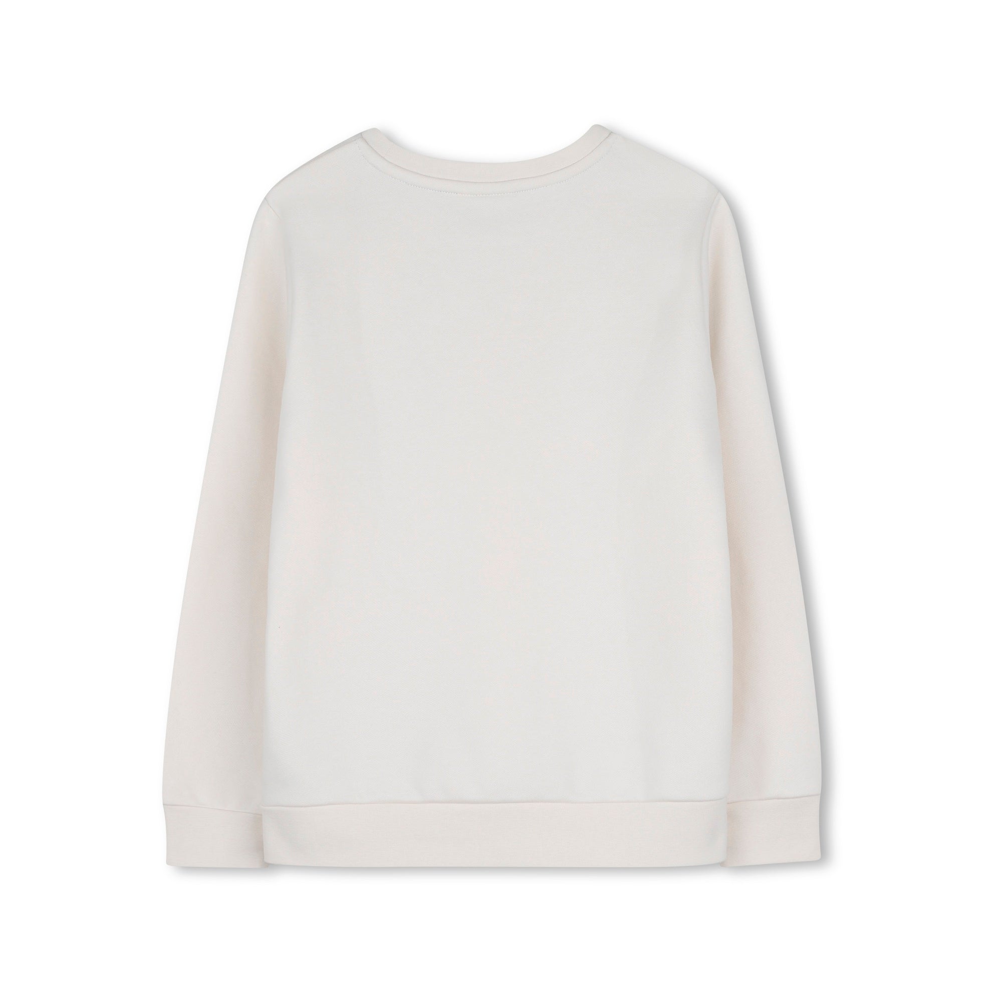 Boys White Logo Cotton Sweatshirt