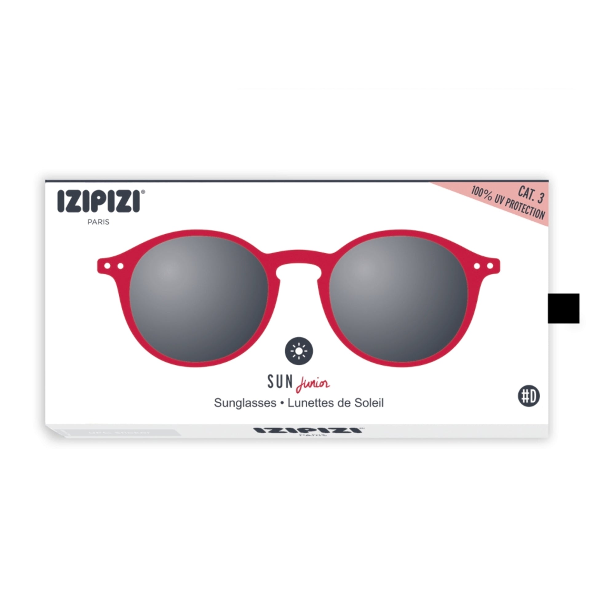 Boys & Girls Red "SUN #D" Sunglasses(5-10Y)