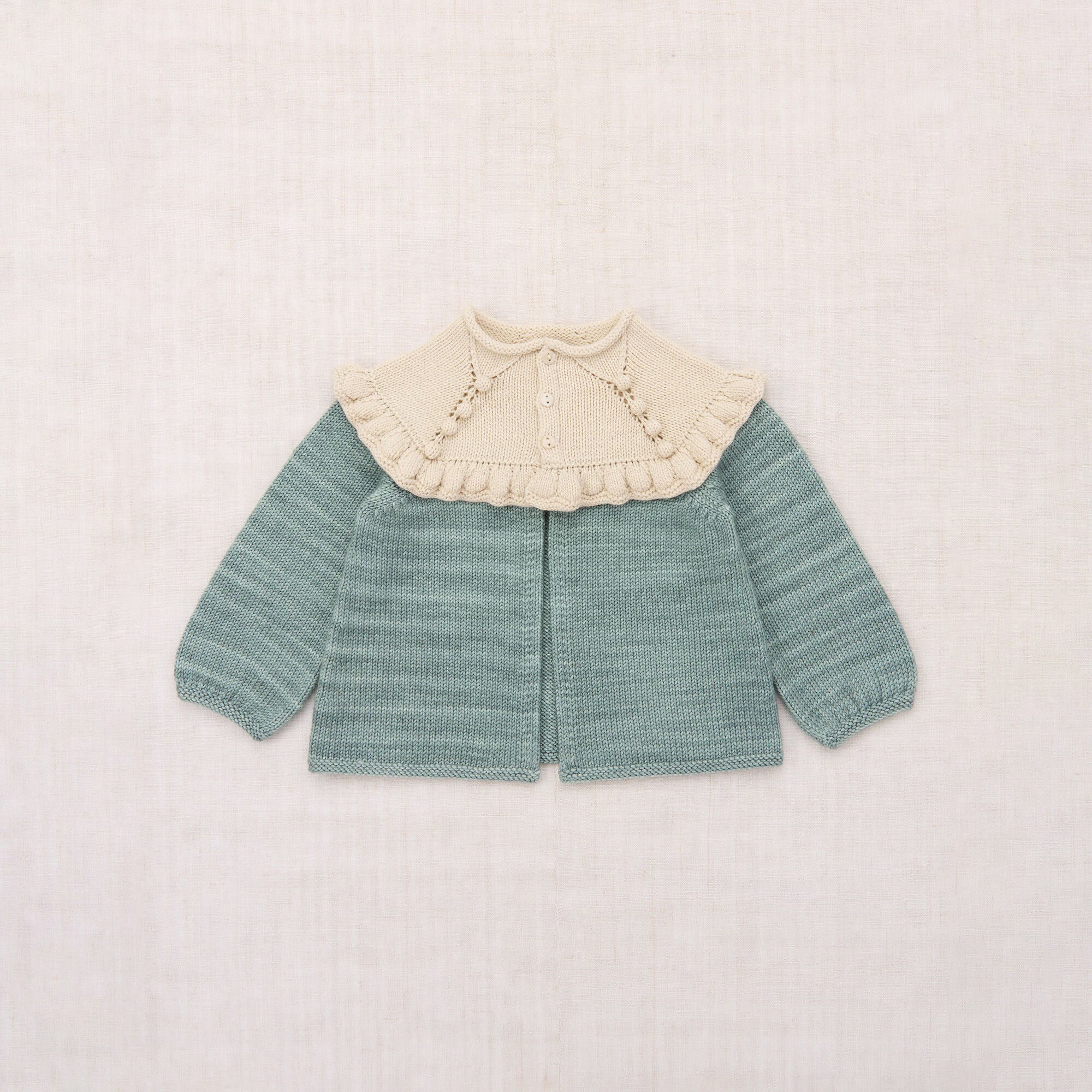 Girls Mint Green Wool Cardigan