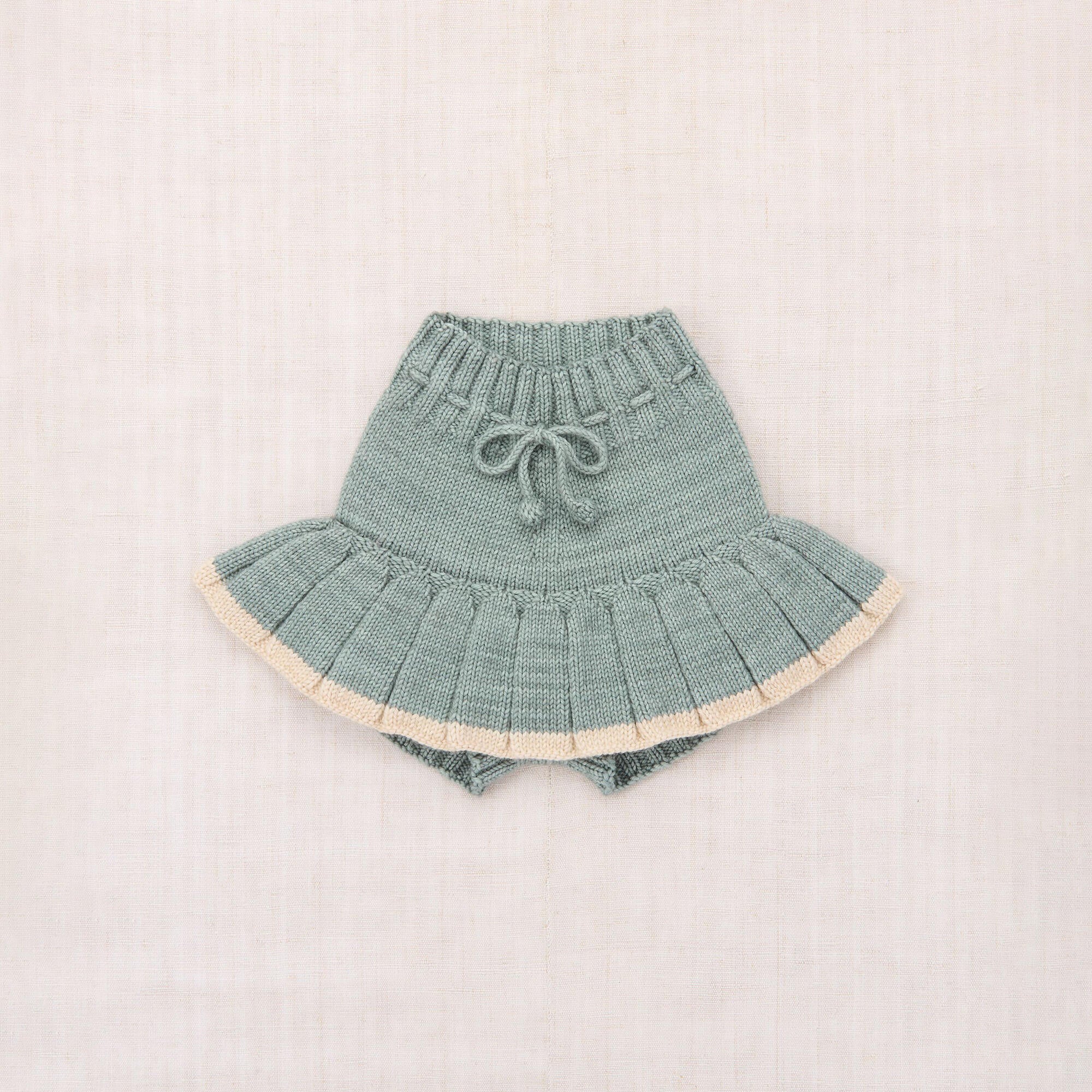 Girls Mint Green Wool Skirt