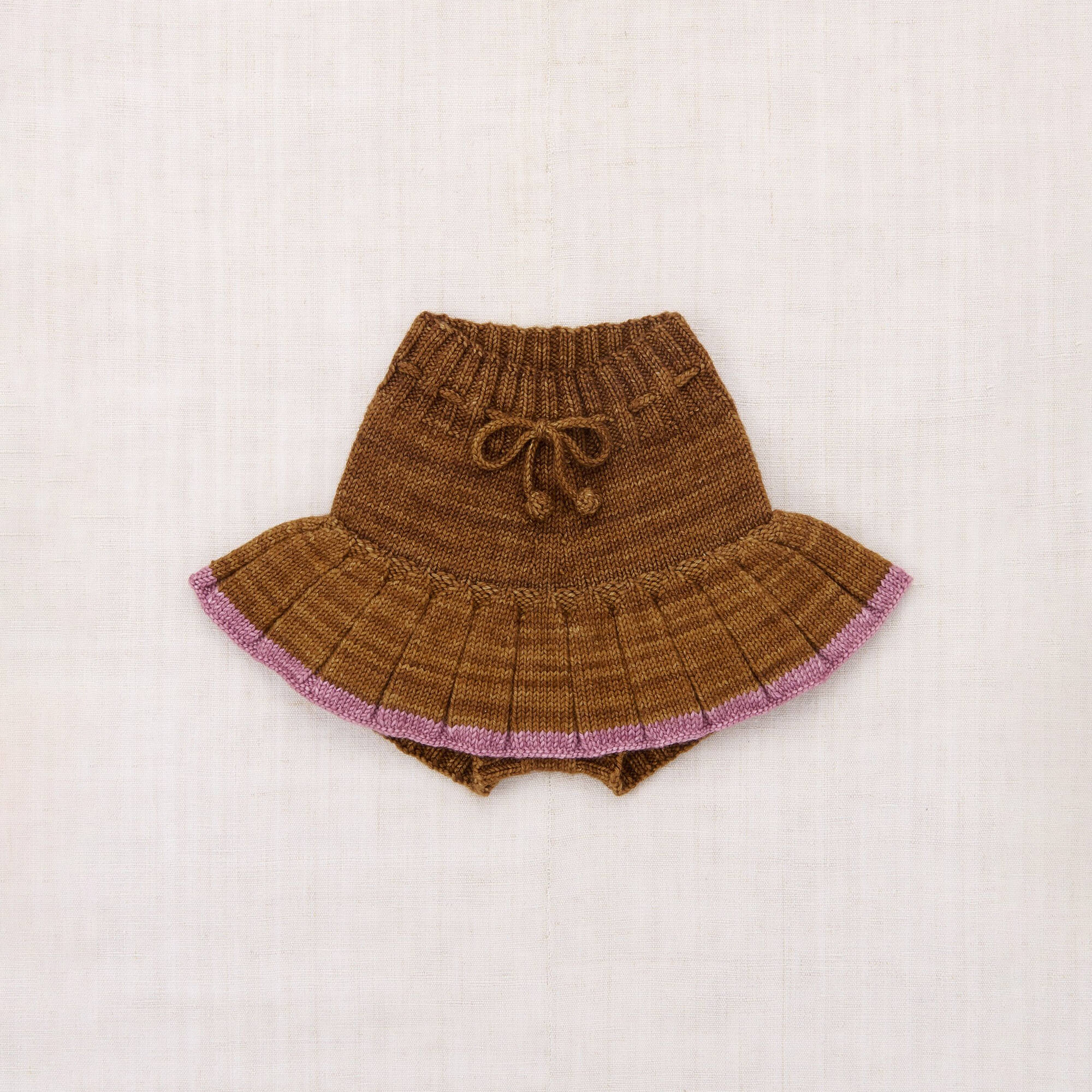 Girls Brown Wool Skirt