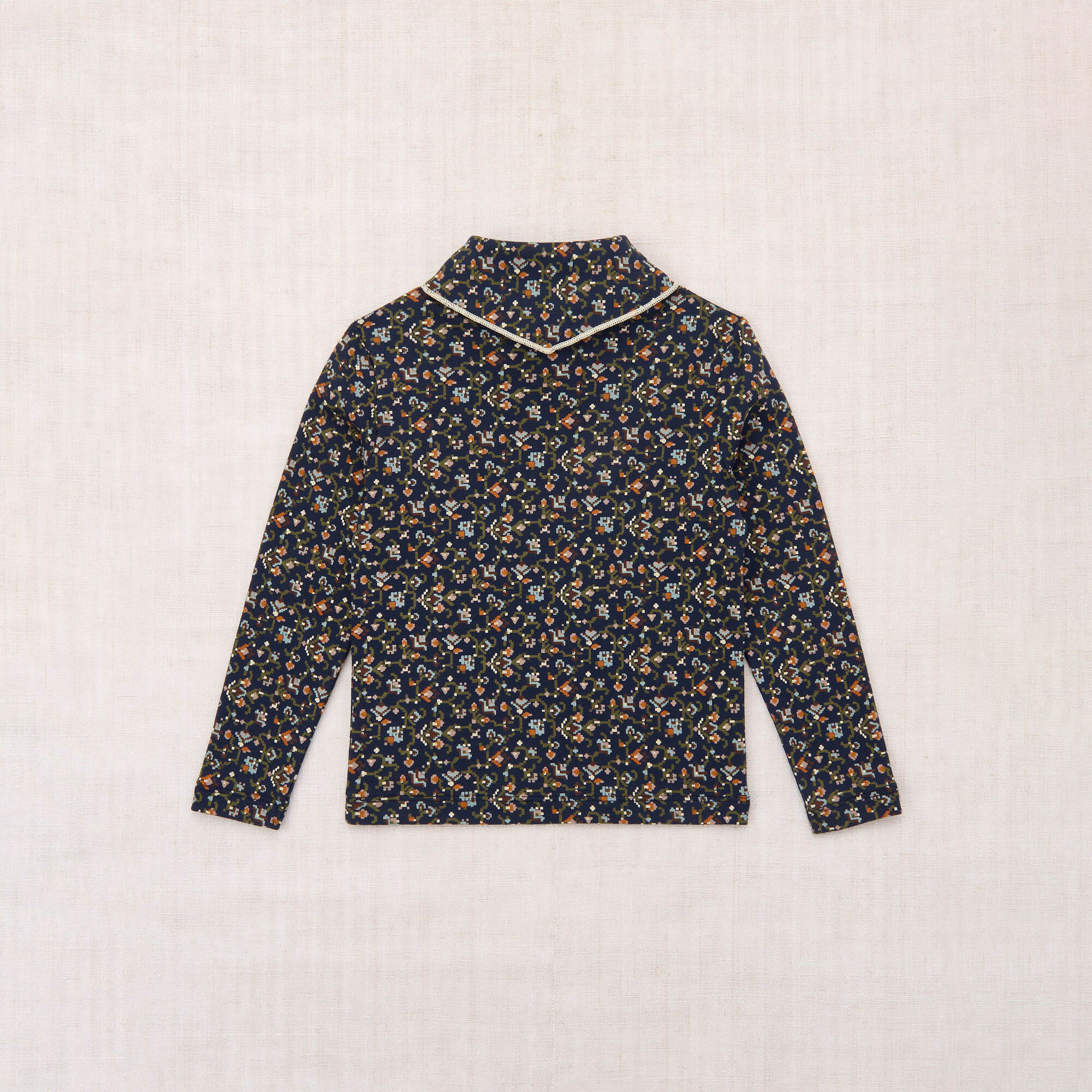 Boys & Girls Dark Blue Pattern Cotton Top