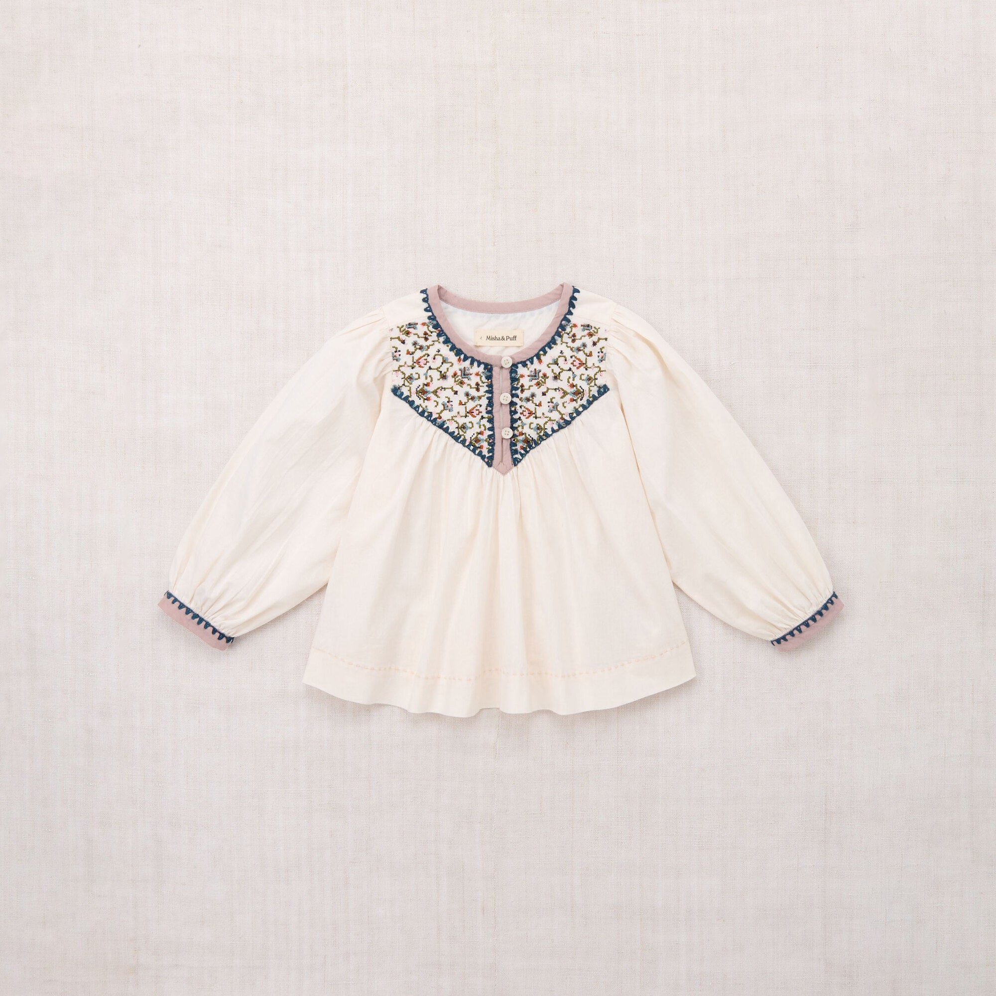 Girls White Embroidered Cotton Top