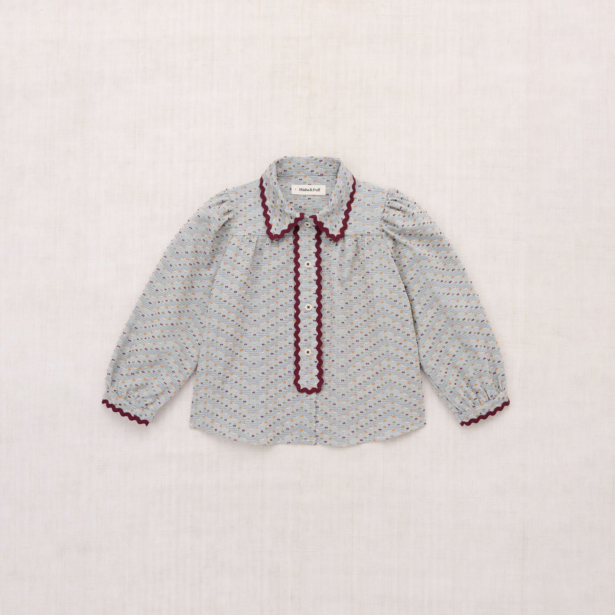 Girls Light Blue Cotton Shirt