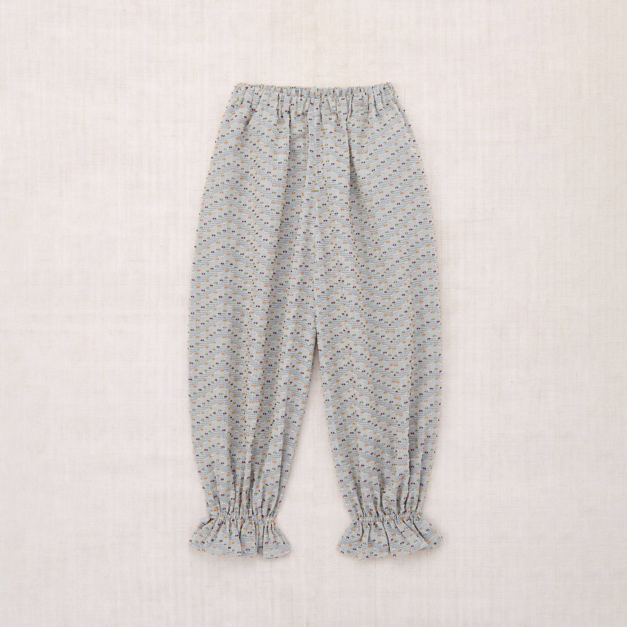 Girls Light Blue Cotton Trousers