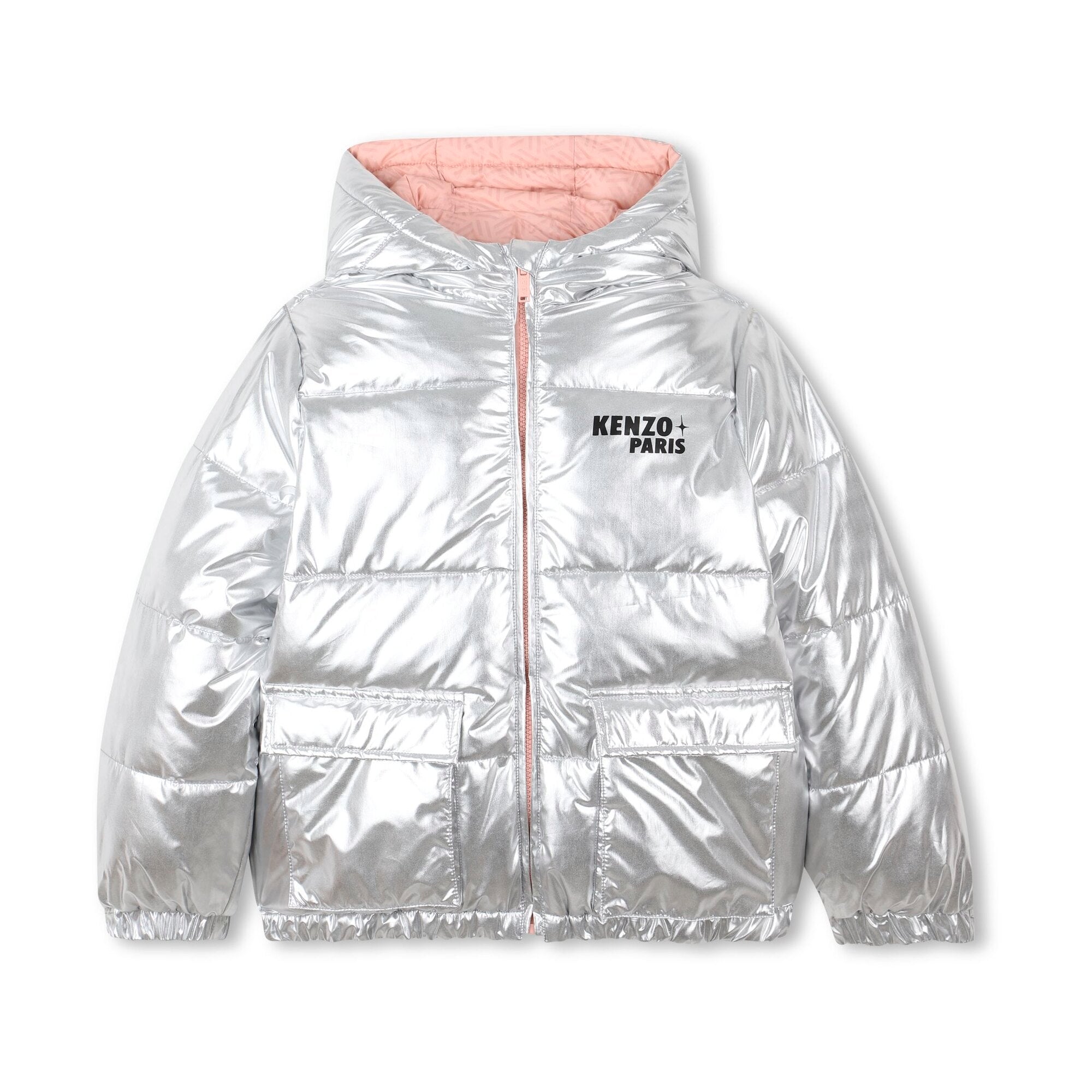 Girls Pink Reversible Padded Jacket