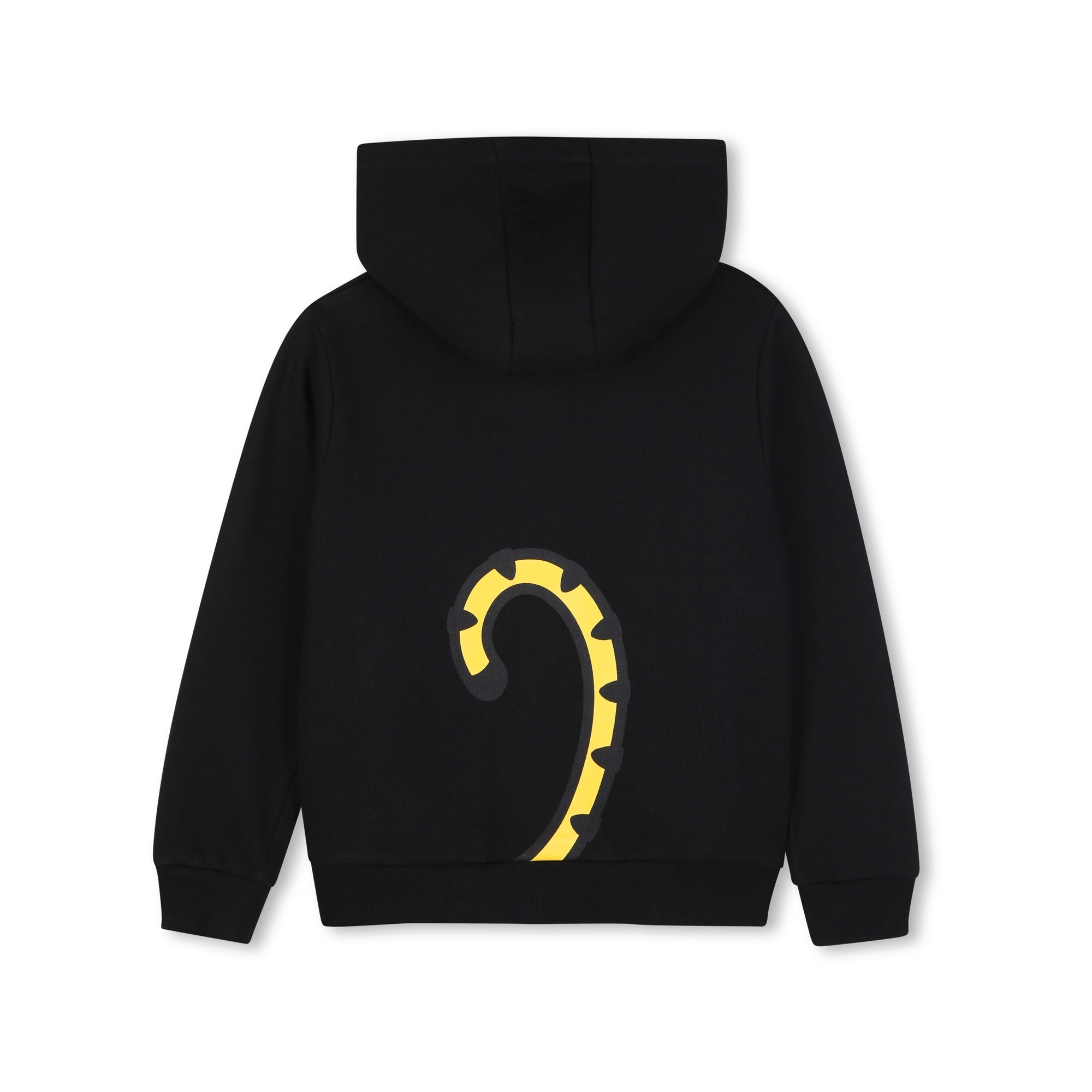 Boys & Girls Black Cotton Zip-Up Top