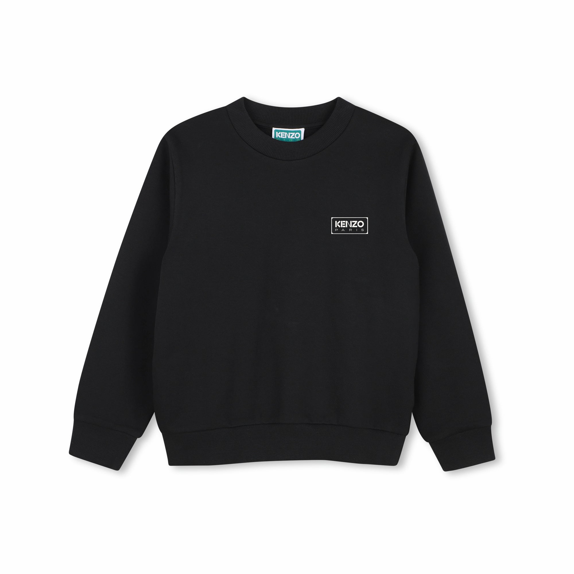 Sweat-shirt en coton noir garçon et fille