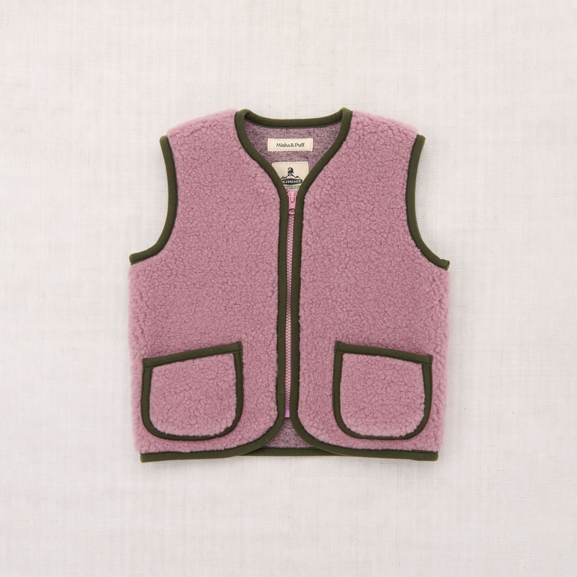 Boys & Girls Pink Sherpa Fleece Wool Gilet