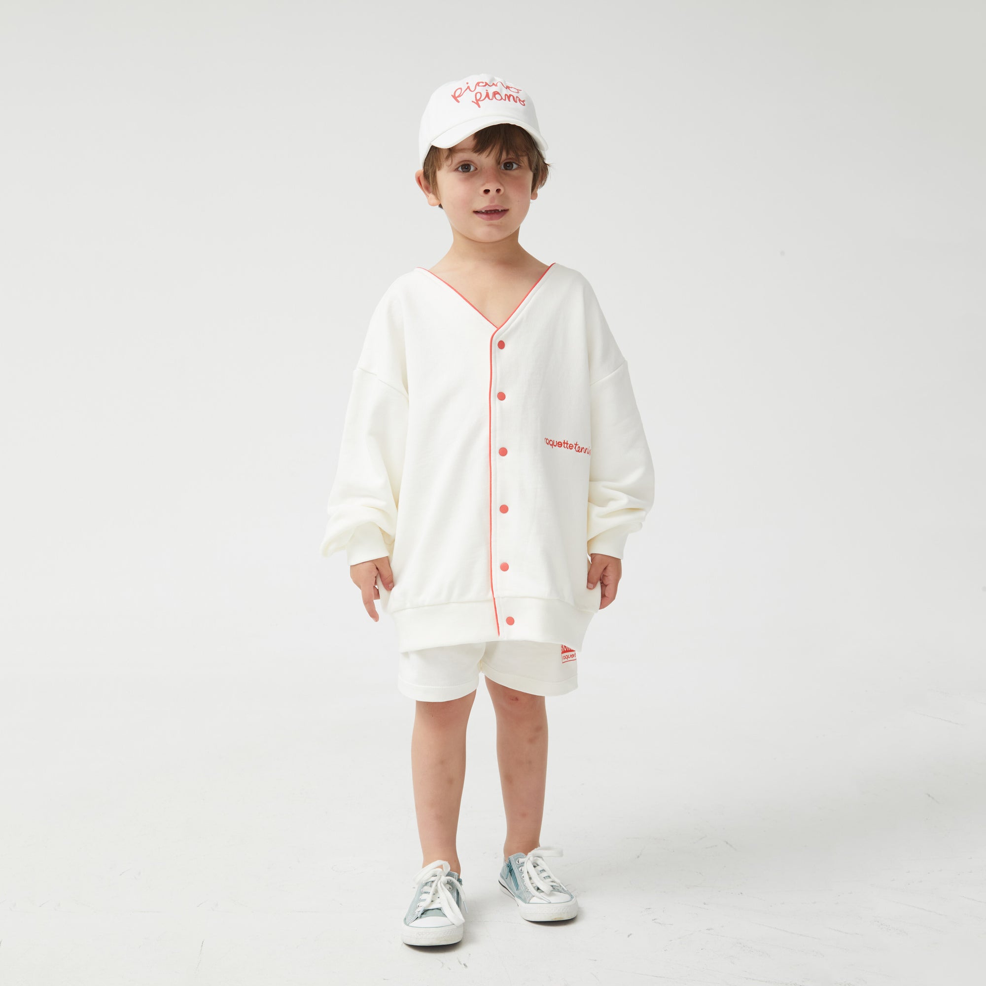 Boys & Girls White Cotton Cardigan