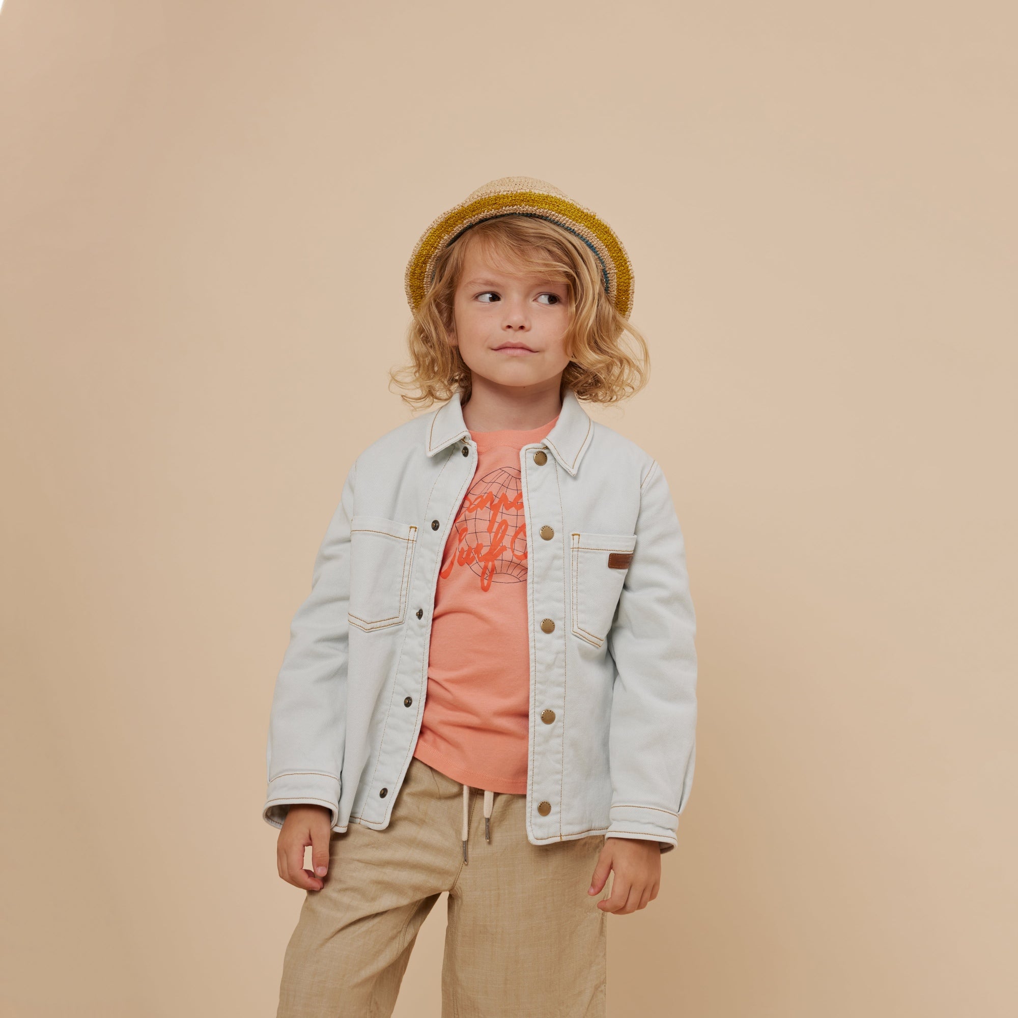 Boys Khaki Cotton Shorts