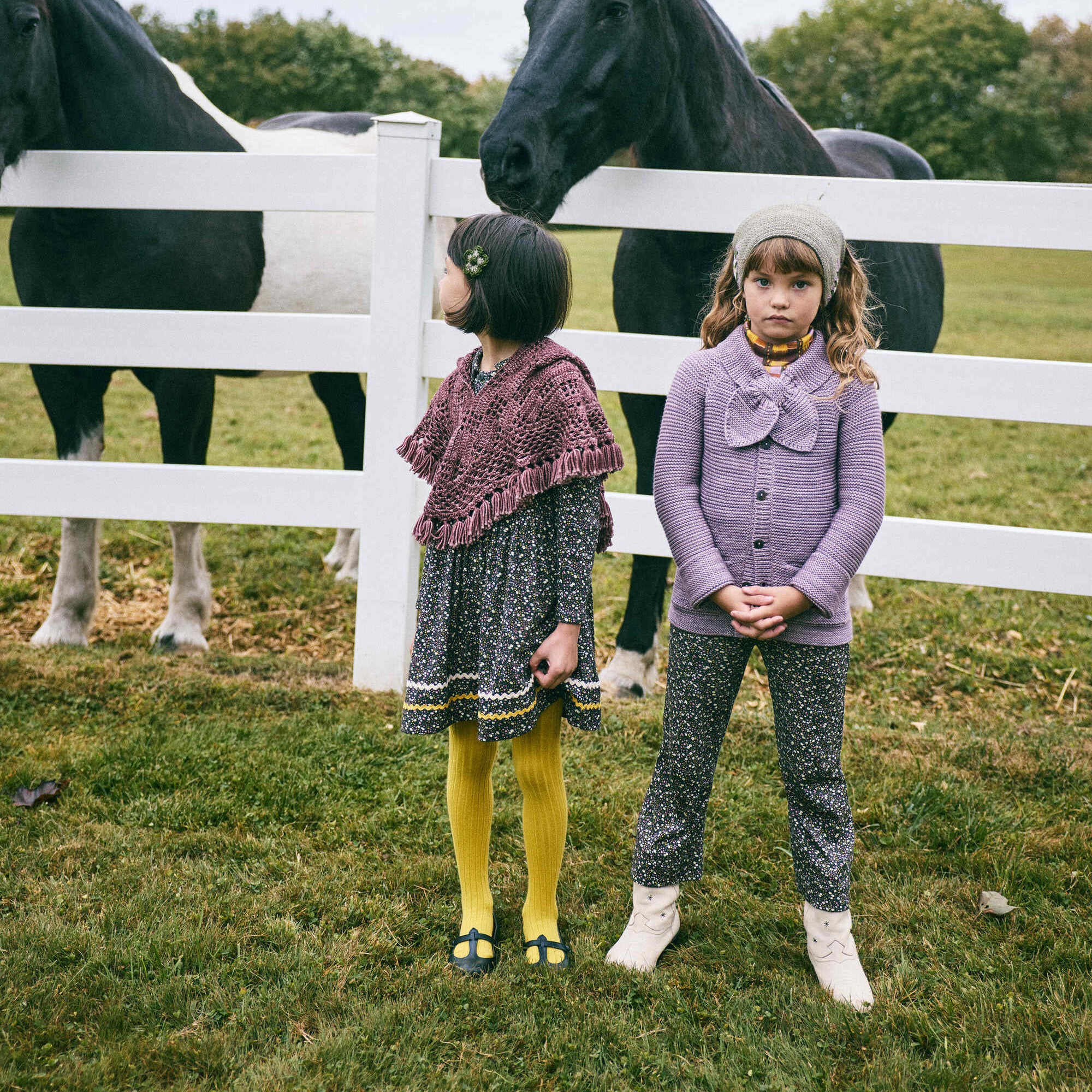 Boys & Girls Purple Wool Cardigan