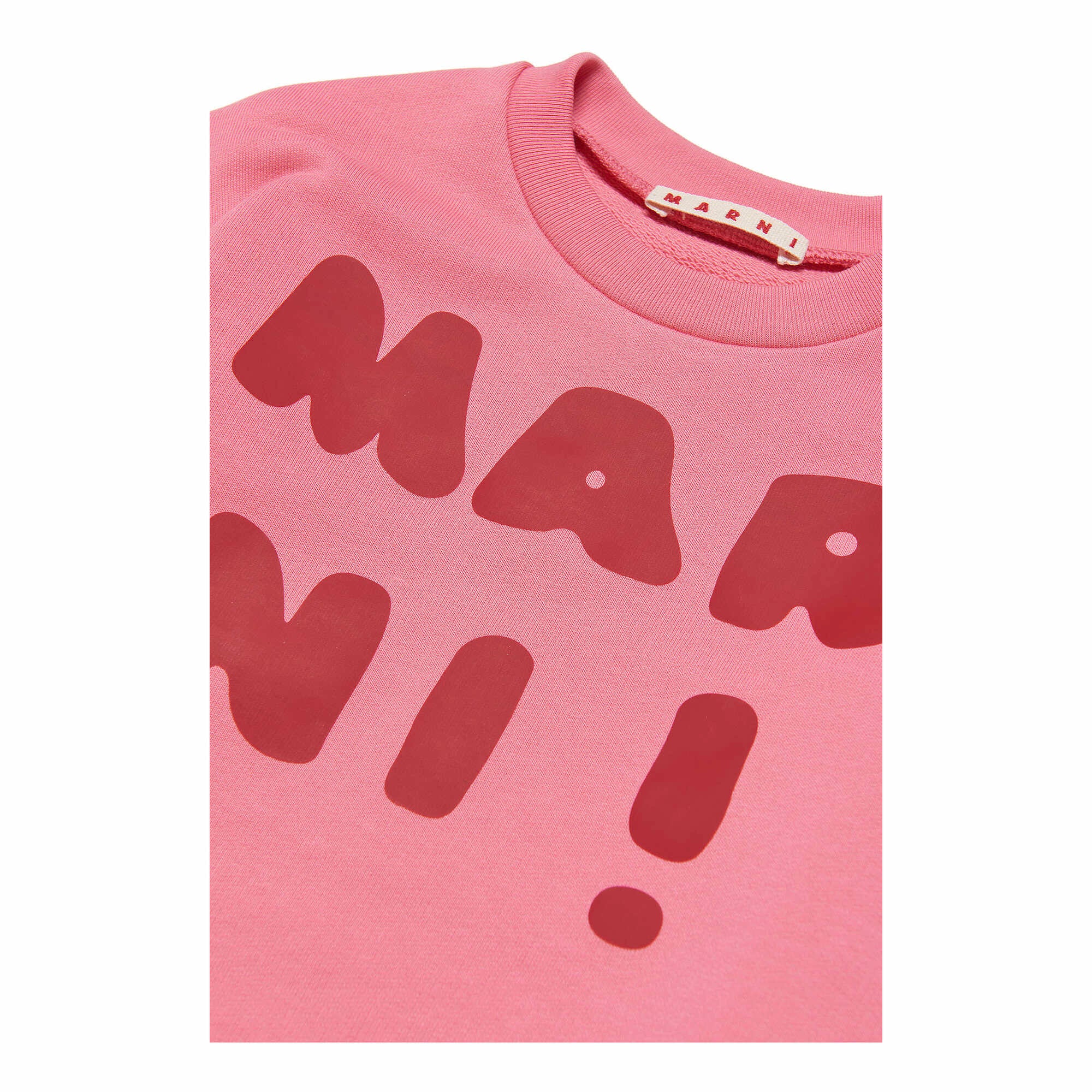 Boys & Girls Pink Logo Cotton Sweatshirt