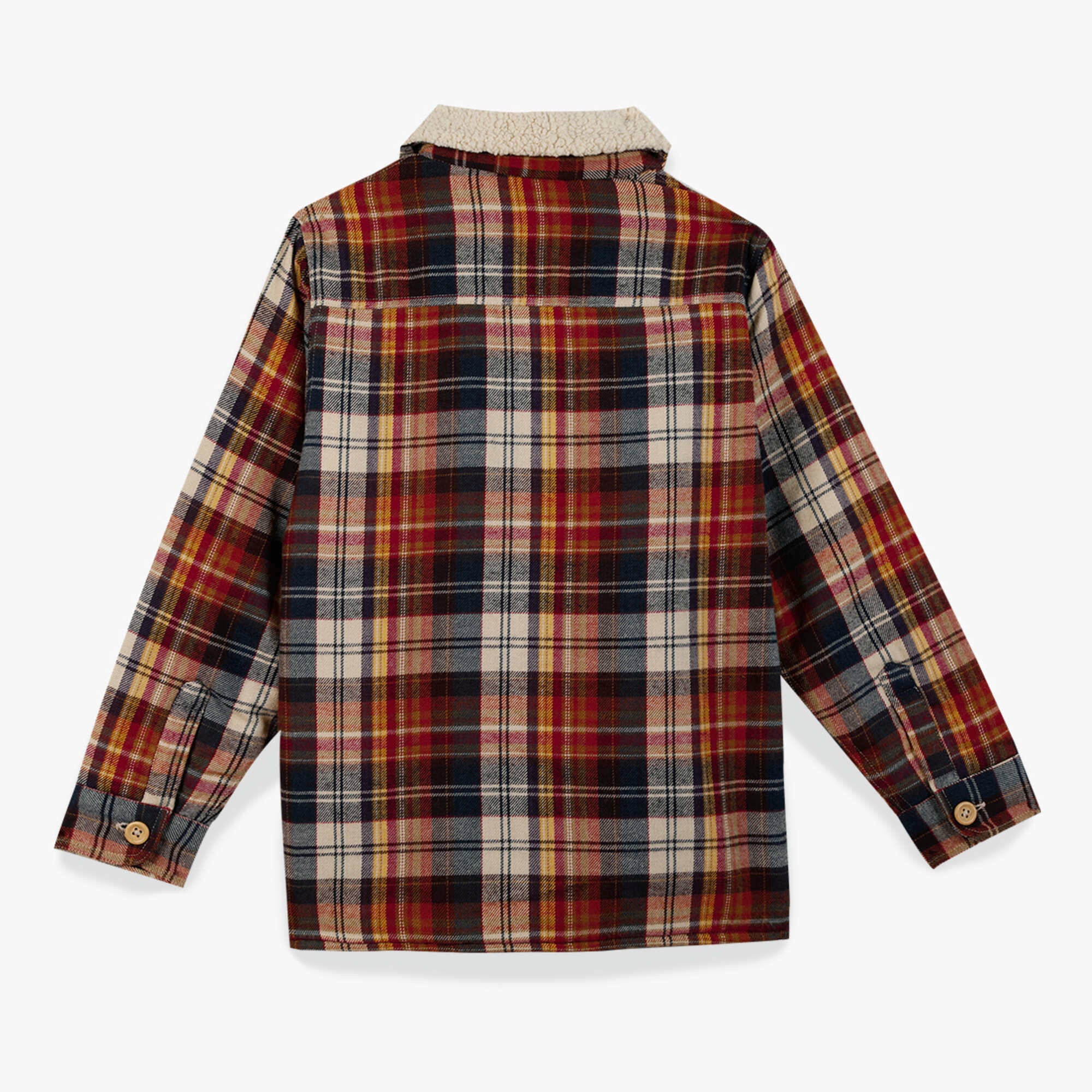 Boys Multicolor Check Cotton Coat