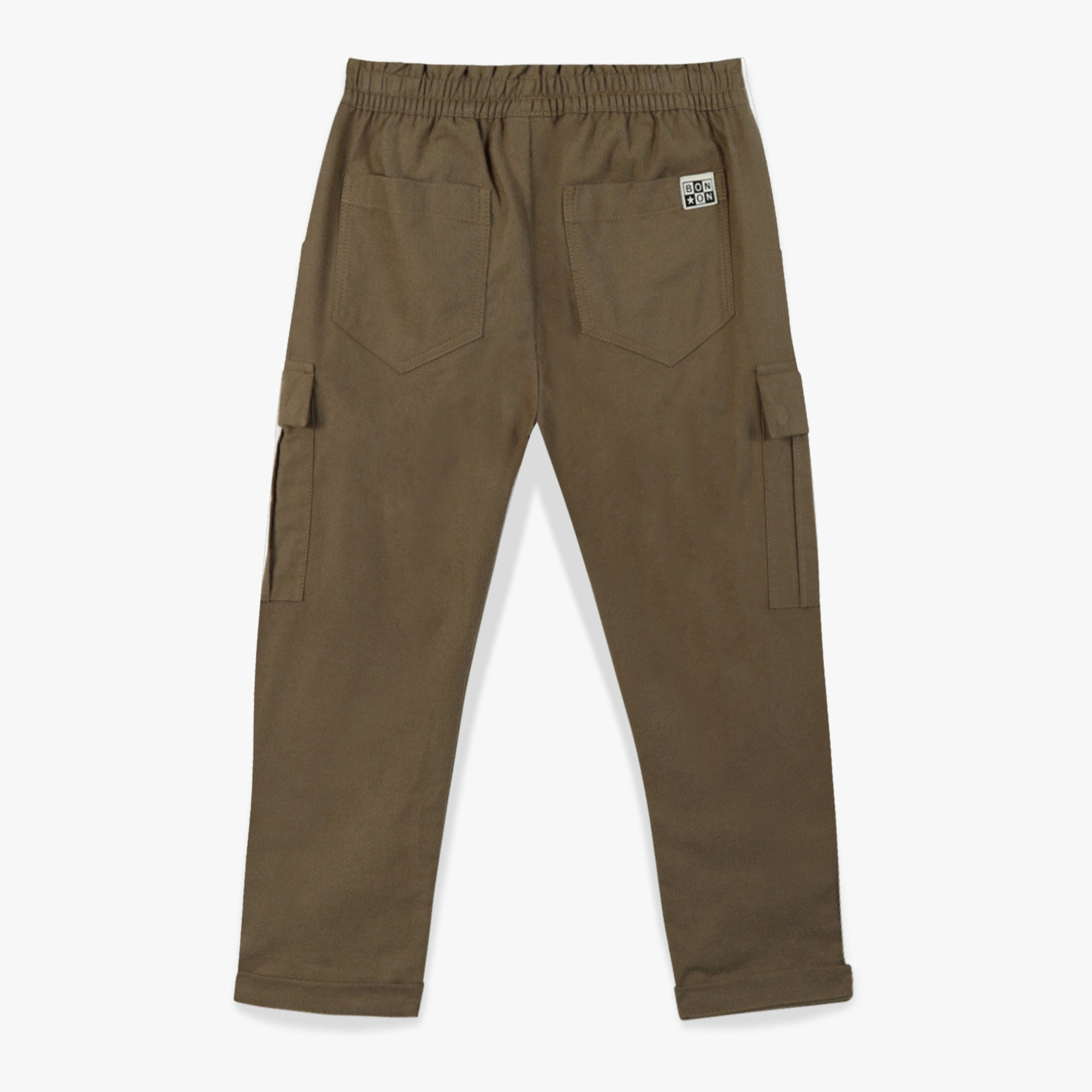 Boys Army Green Cotton Trousers