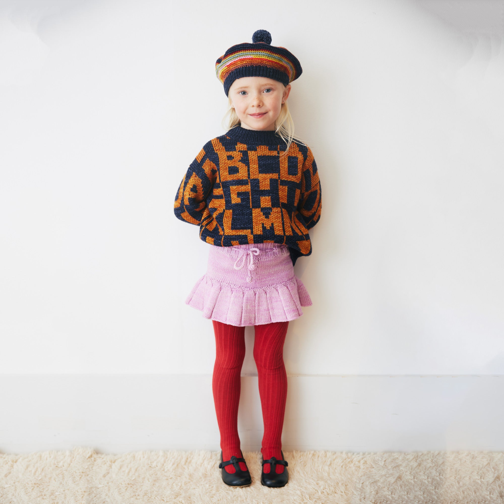Boys & Girls Multicolor Wool Hat