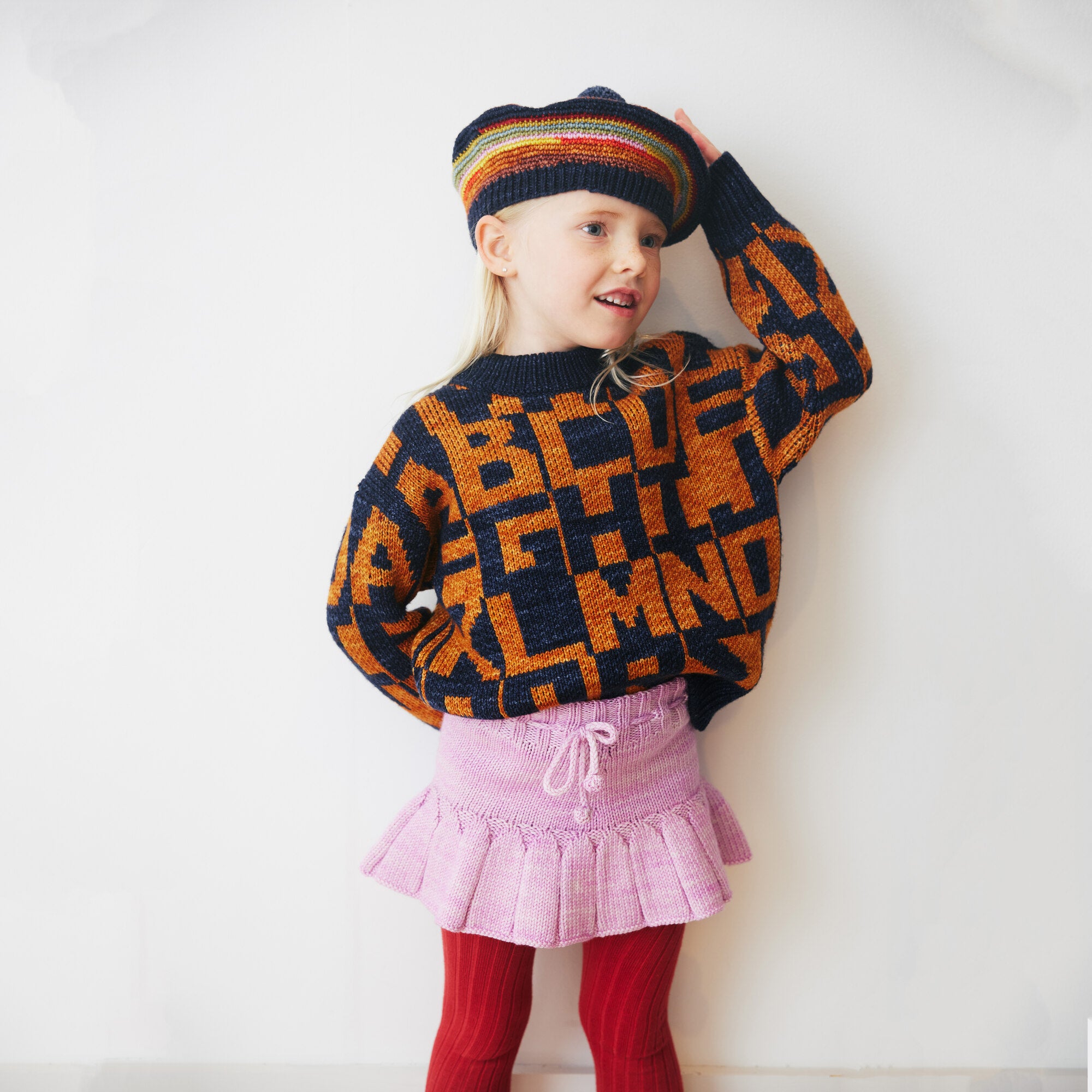 Boys & Girls Multicolor Wool Hat