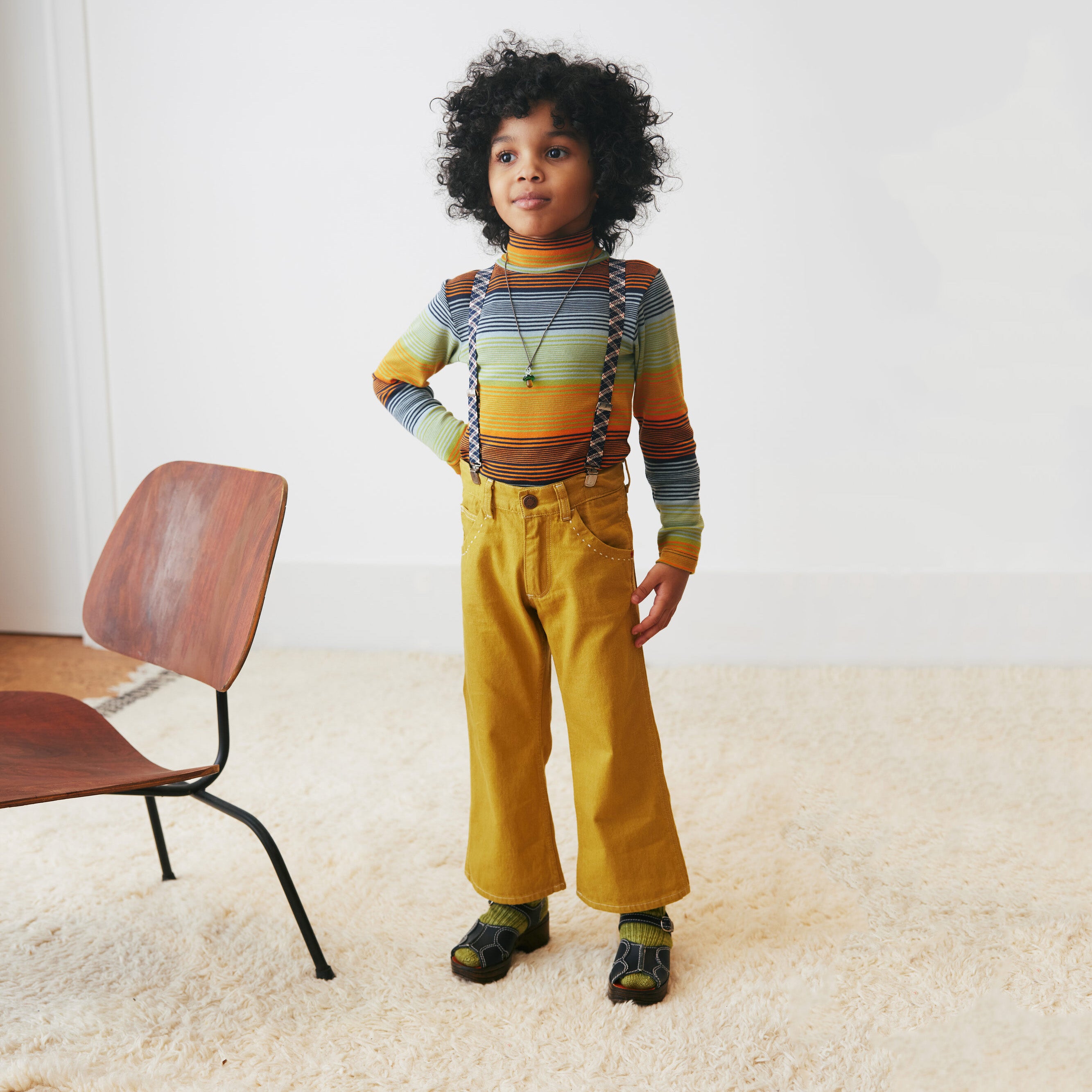 Boys & Girls Multicolor Stripes Cotton T-Shirt