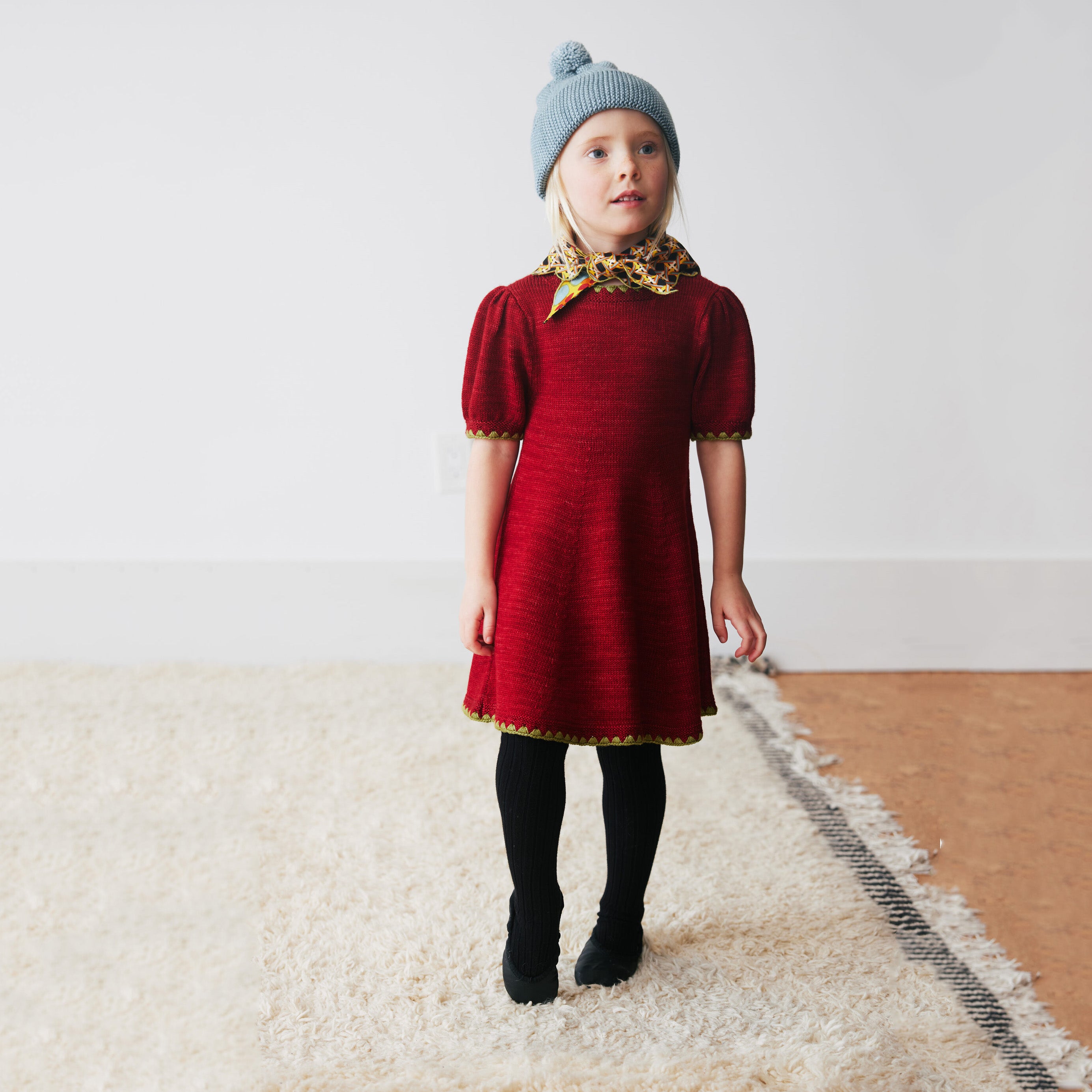 Boys & Girls Light Blue Wool Hat