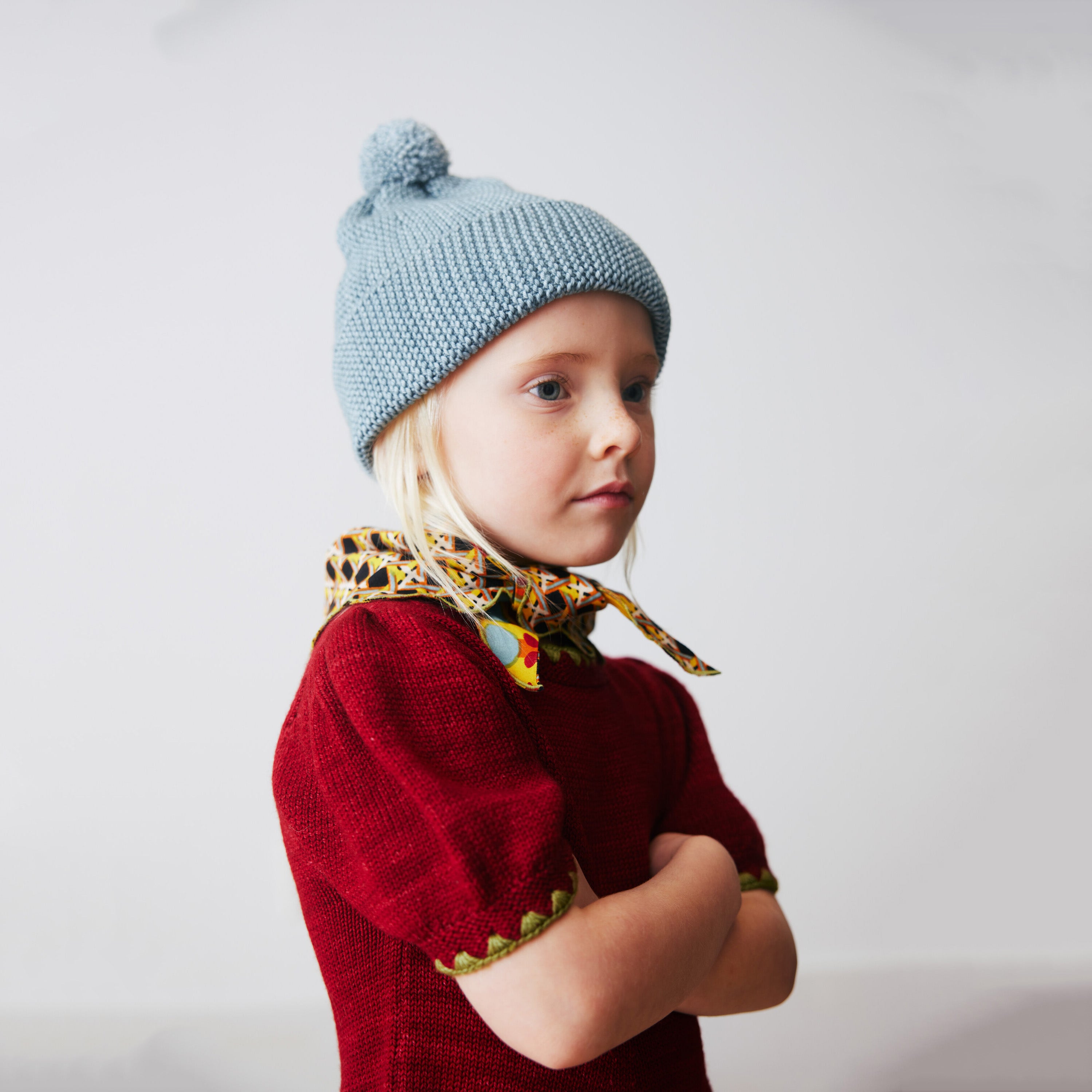 Boys & Girls Light Blue Wool Hat