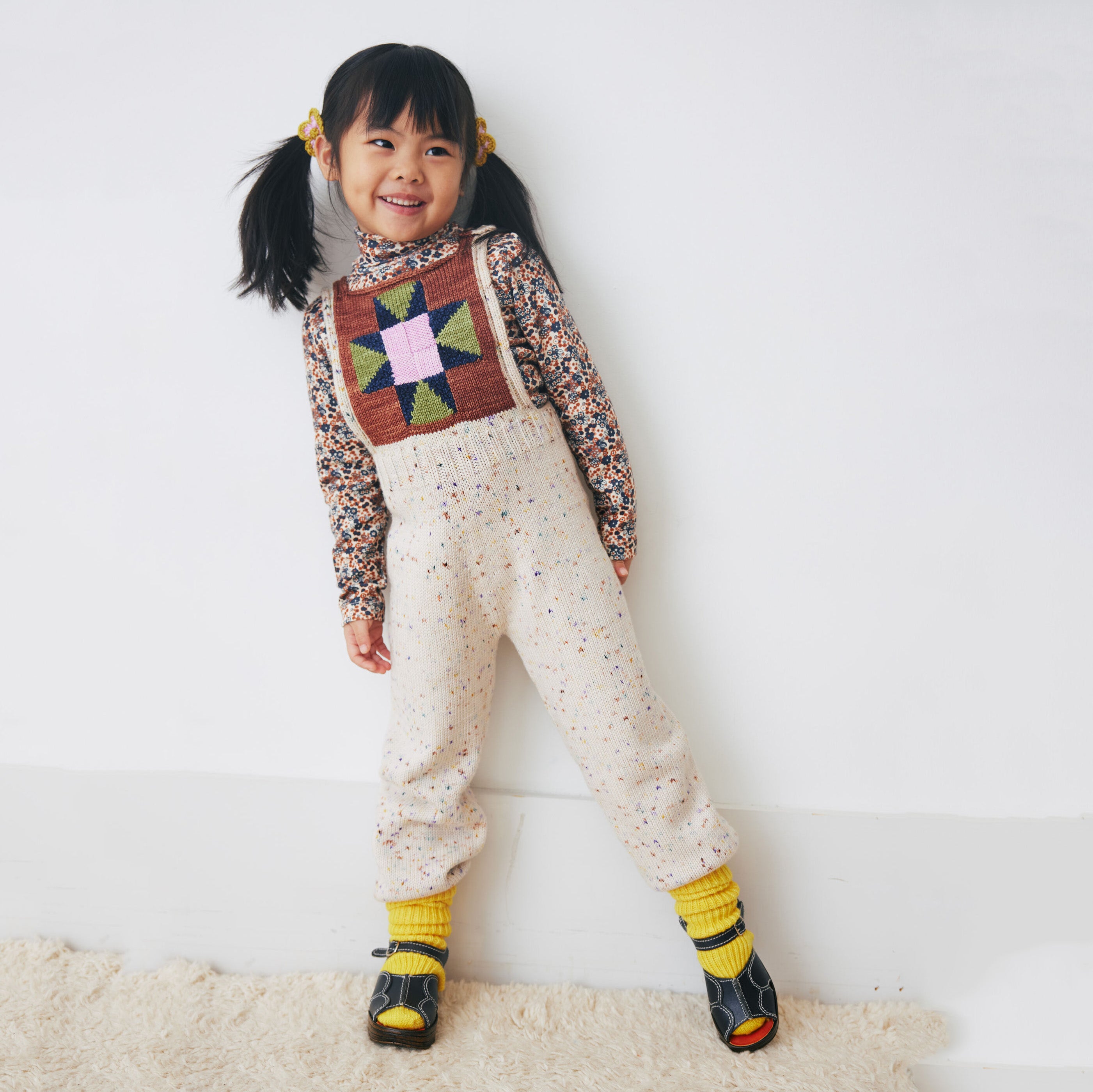 Boys & Girls Cream Wool Strap Trousers