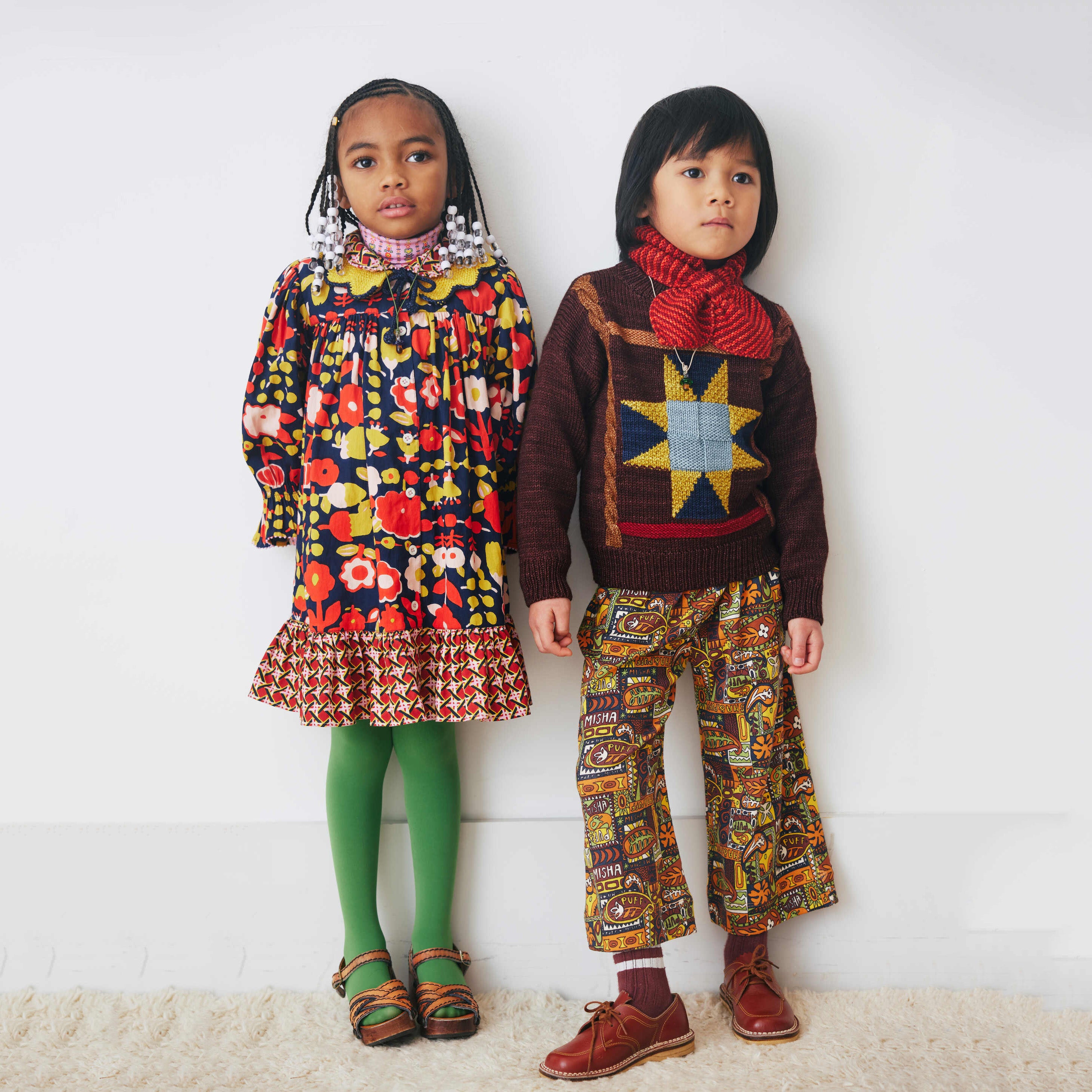 Boys & Girls Fig Jacquard Wool Sweater